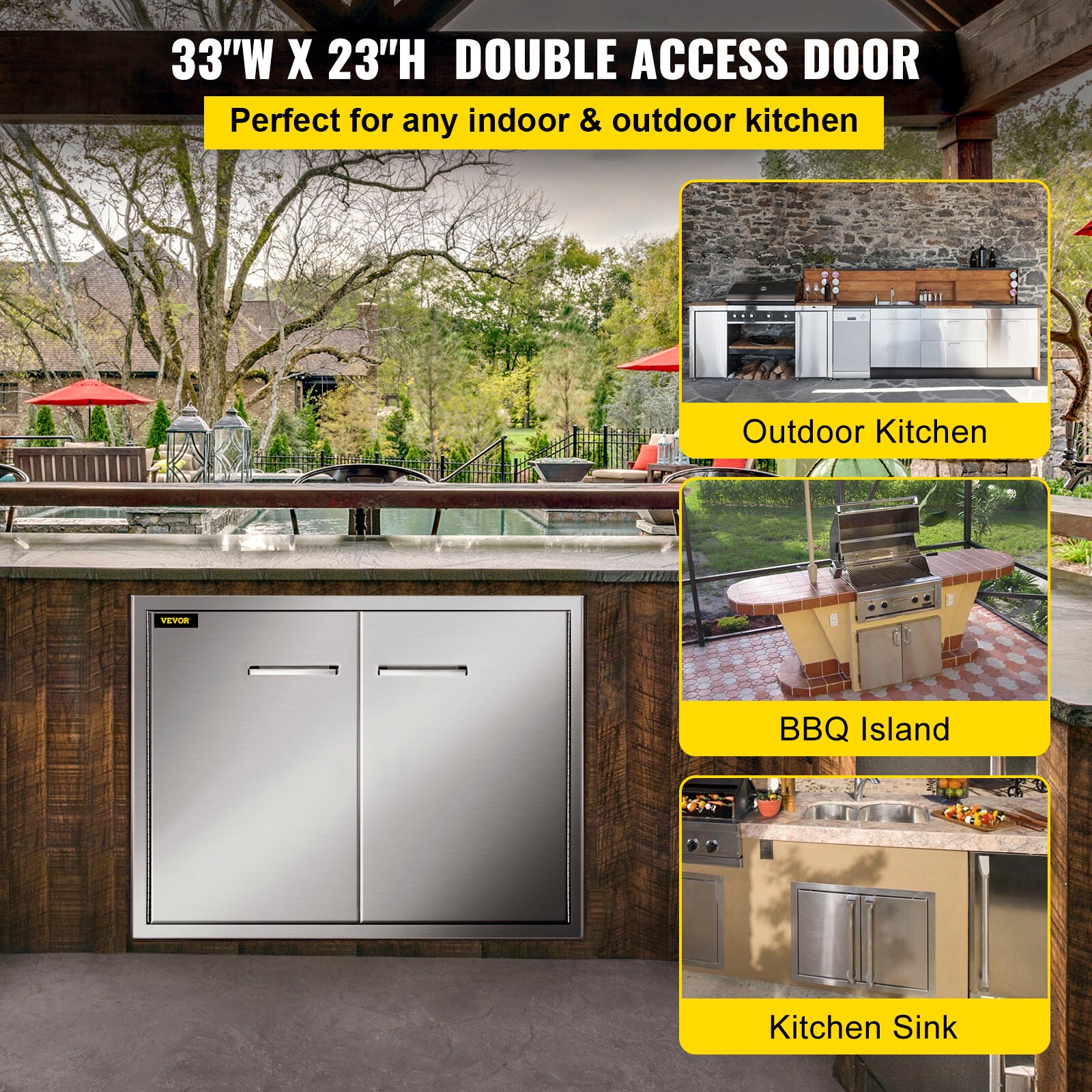 Vevor 33 X 23 In Outdoor Kitchen Doors