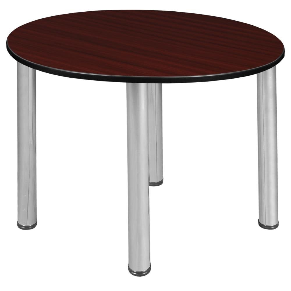 Regency TB3618RNDMHBPCM Breakroom Brown 4-Person Training Table (36-in W x 29-in H)