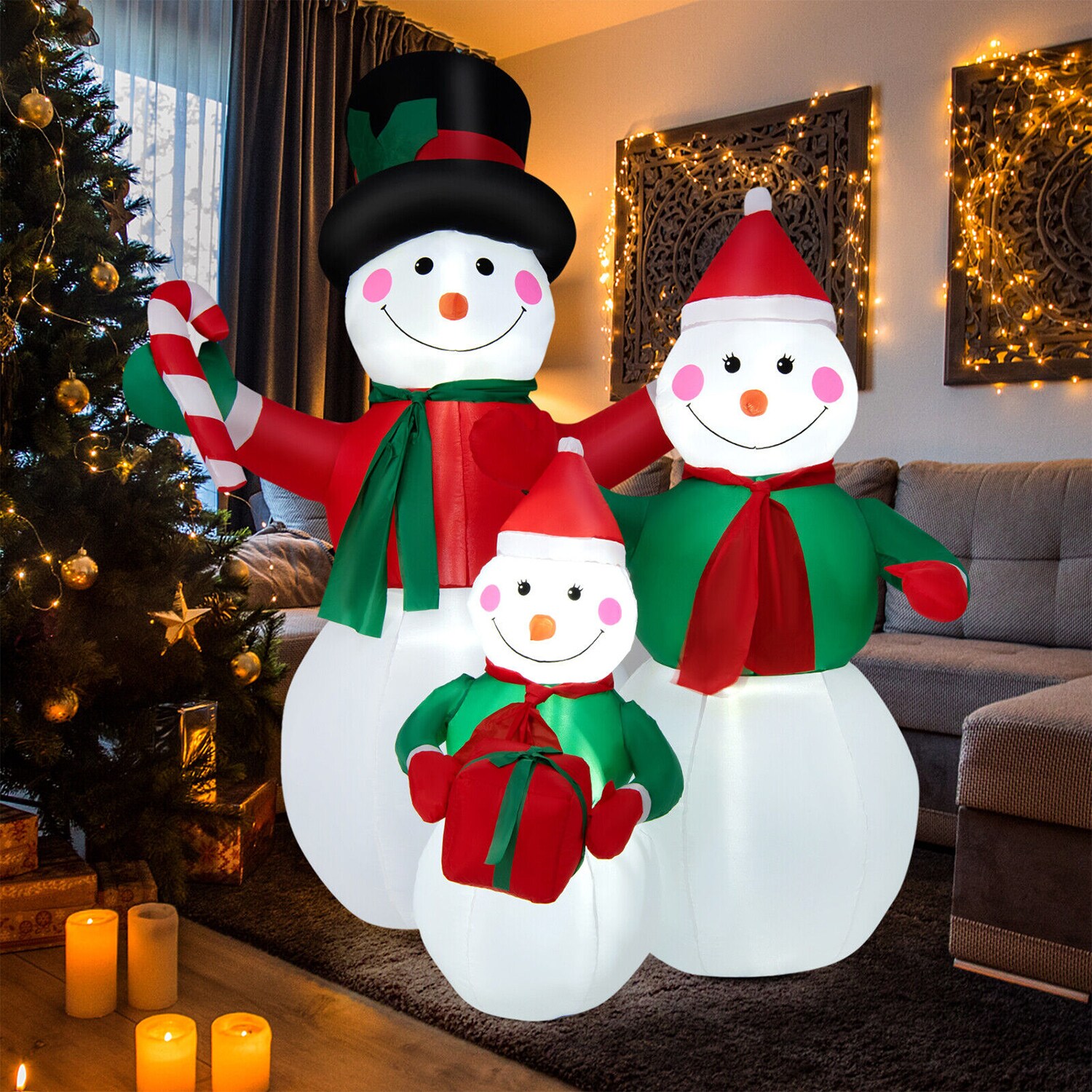 WELLFOR 6.5-ft Lighted Christmas Inflatable in the Christmas ...