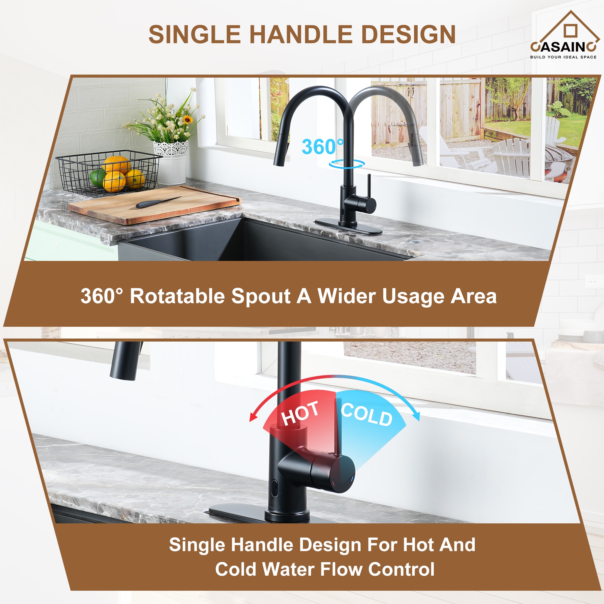 CASAINC KCLT0045MB Kitchen-Faucets - View #8