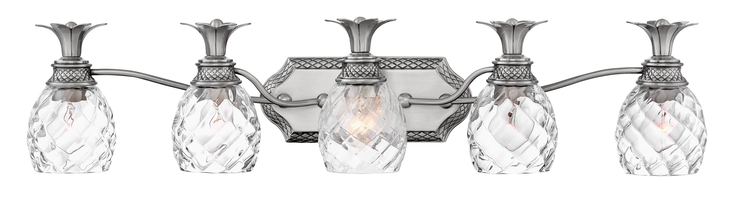 Hinkley 5315PL Plantation 37-in 5 -Light Antique Nickel Traditional Vanity light