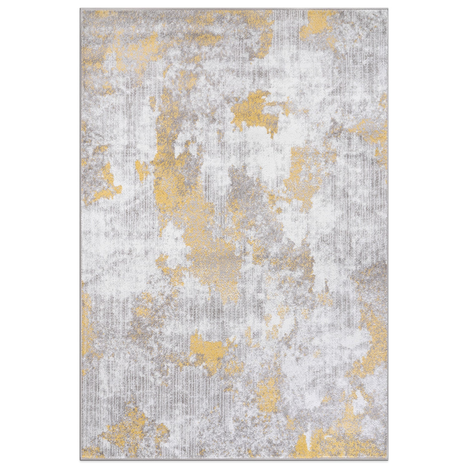 World Rug Gallery 934YELLOW8X10 8 x 10 (ft) Loomed Polypropylene Yellow Rectangular Indoor Abstract Global Area rug