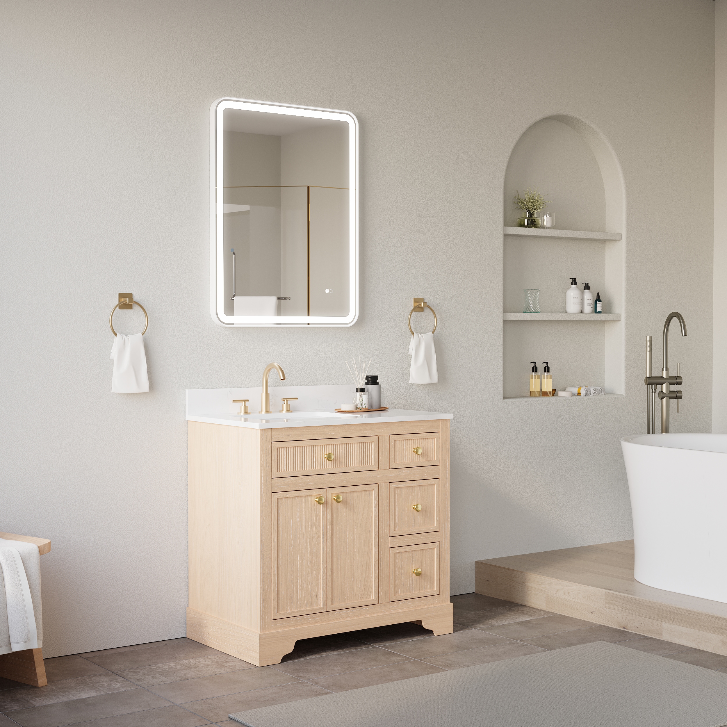 CALVON RC9-2836WT Framed-Bath-Mirrors - View #7