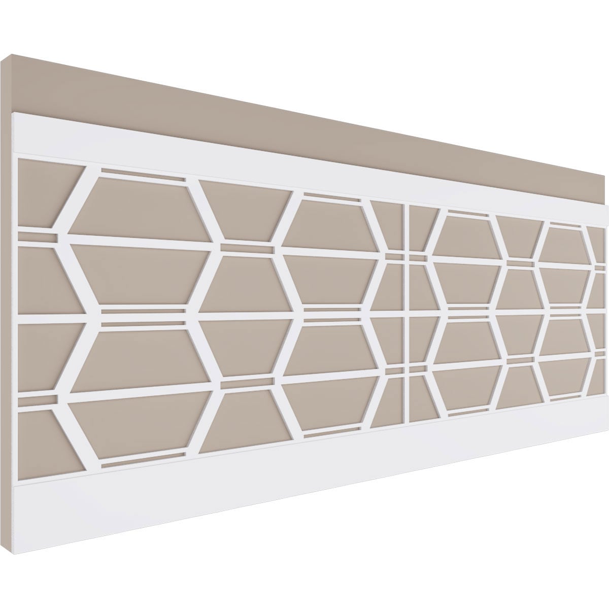Ekena Millwork WPK36X94GLY 36-in x 94-1/2-in Smooth Paintable/Stainable White PVC Wainscoting Wall Panel ( 23.64-sq ft )