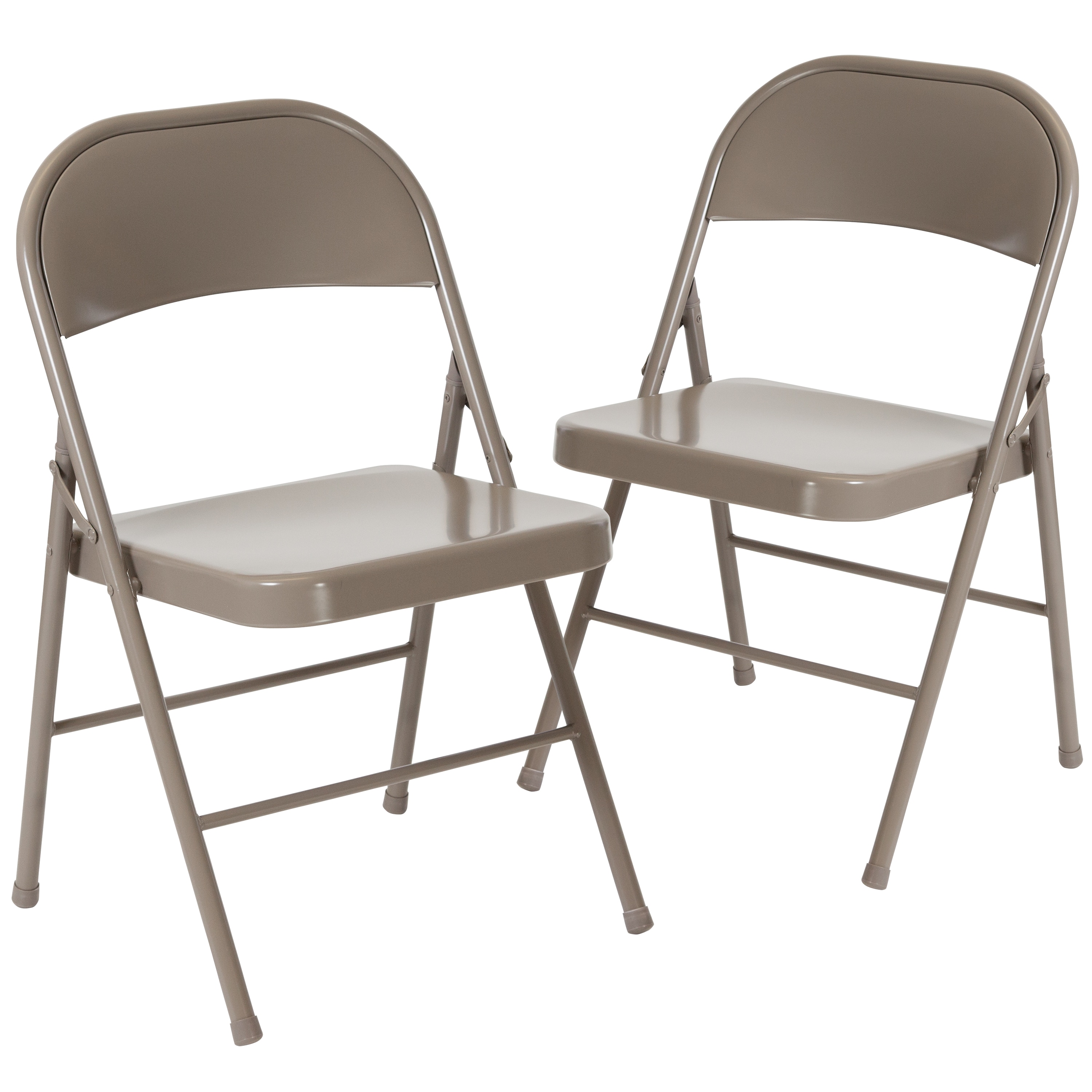 Flash Furniture 889142652441 2 Pack HERCULES Series Double Braced Gray Metal Folding Chair