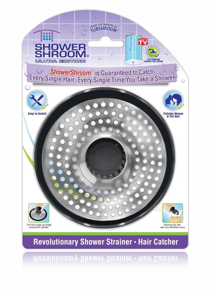 TubShroom ShowerShroom Ultra Hair Catcher, Gray, 2 Inch Drain
