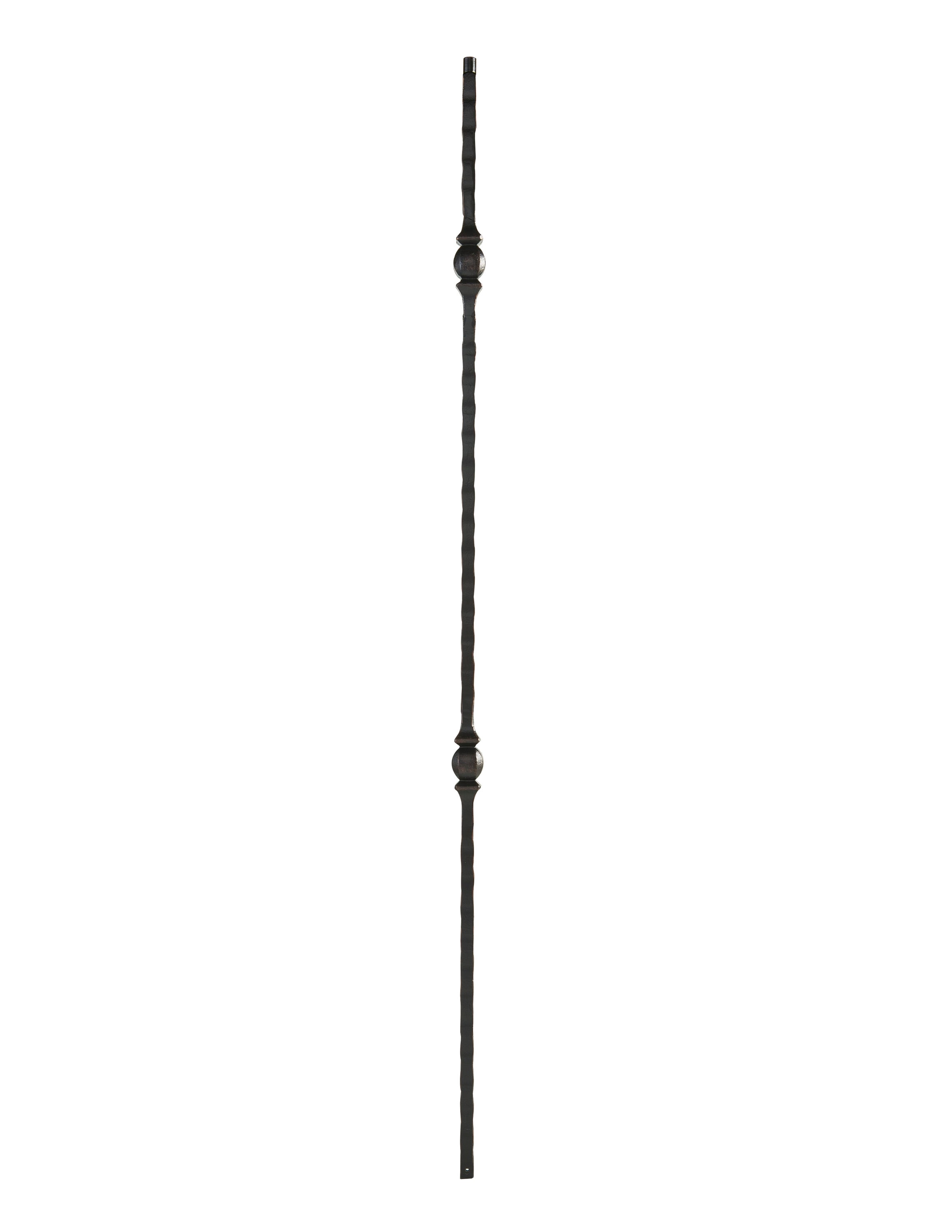Crown Heritage 4581062RC44 44-in x 1.375-in Rubbed Copper Wrought Iron Pin Top Double Knuckle Stair Baluster