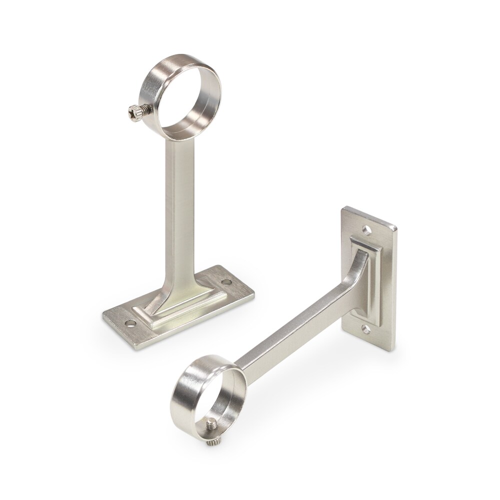 Origin 21 2 -Pack Brushed Nickel Zinc Single curtain rod bracket