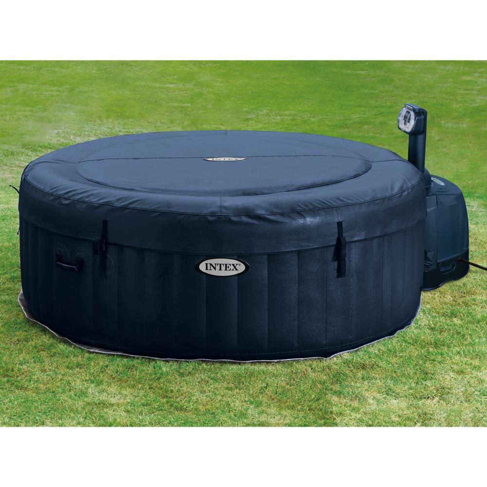 Intex 4-Person 120-Jet Round Inflatable Hot Tub in the Hot Tubs & Spas ...