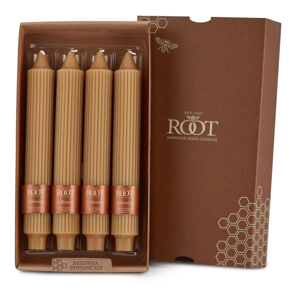 Root Candles 1925 4 -Pack Off-white Taper candle