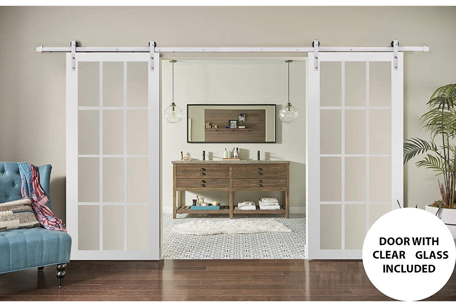 SARTODOORS FEL3355DB-S-BEM-60 Barn-Doors - View #5