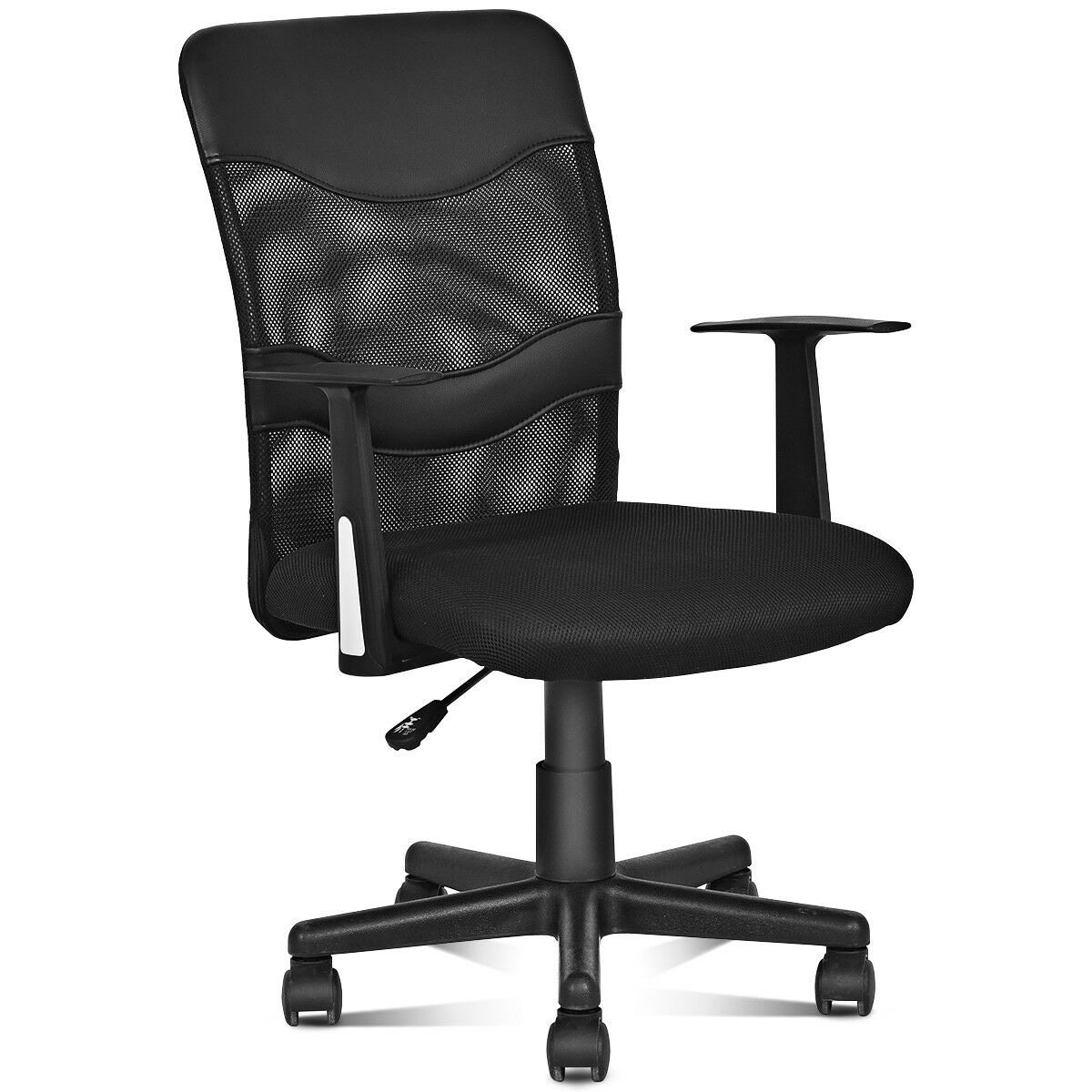 CASAINC WF-HW65720-LA Black Contemporary Ergonomic Adjustable Height Swivel Mesh Desk Chair