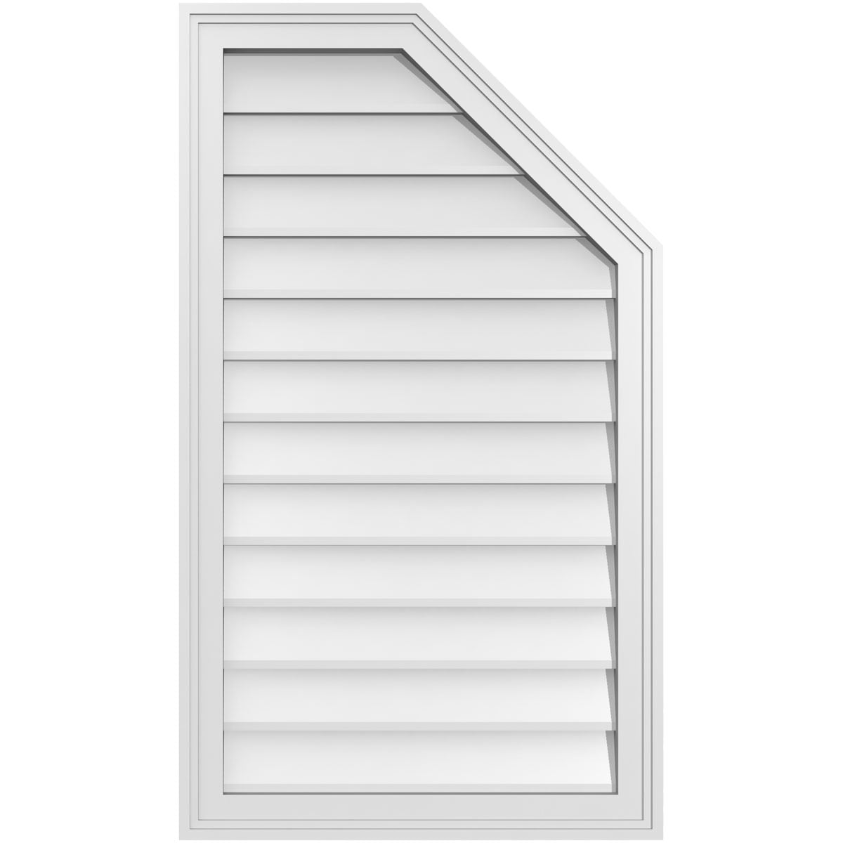 Ekena Millwork GVPOR22X3802SN 22-Inches x 38-Inches Off-white Octagon PVC Gable Louver Vent