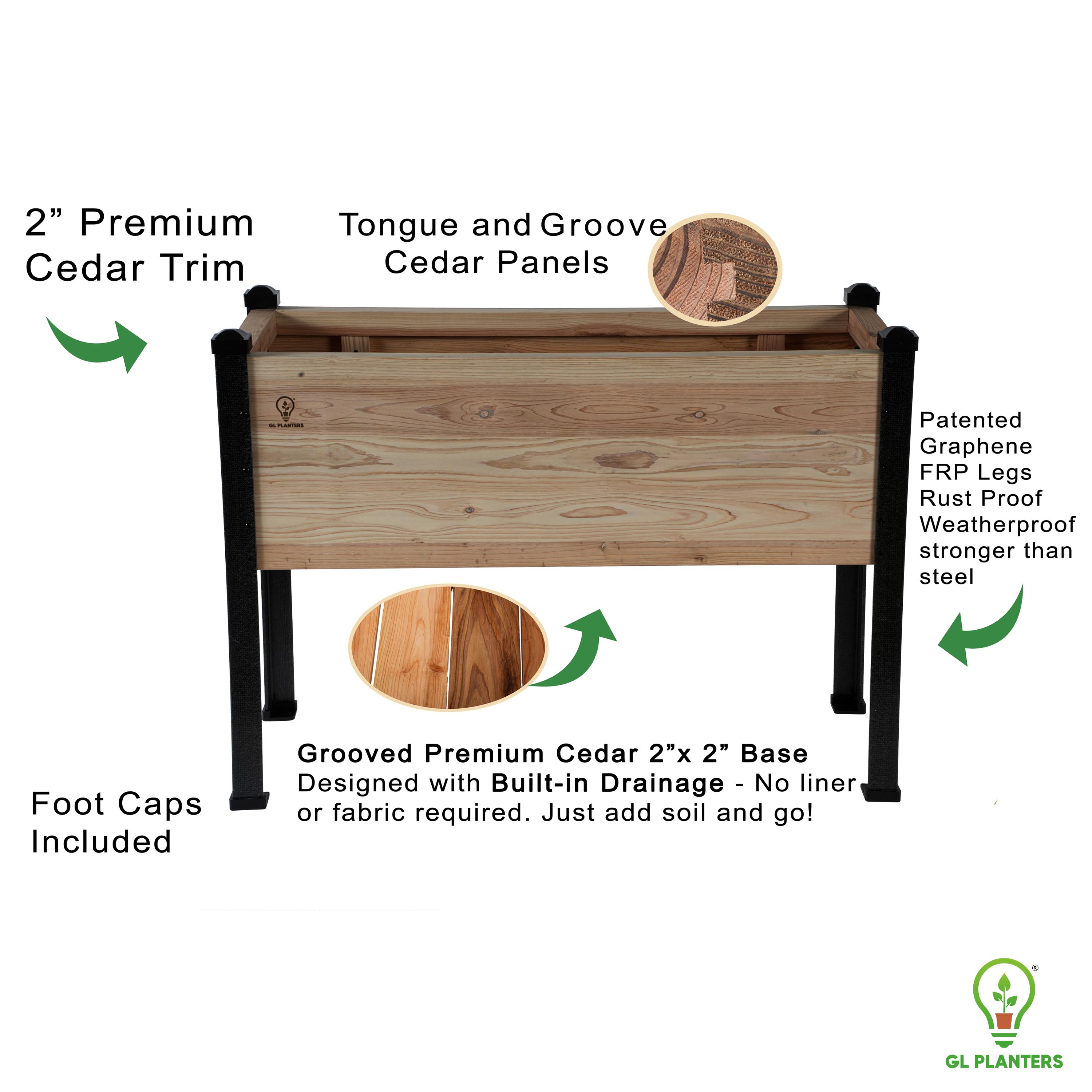 GL PLANTERS GFRP441830 Raised-Planter-Boxes - View #3
