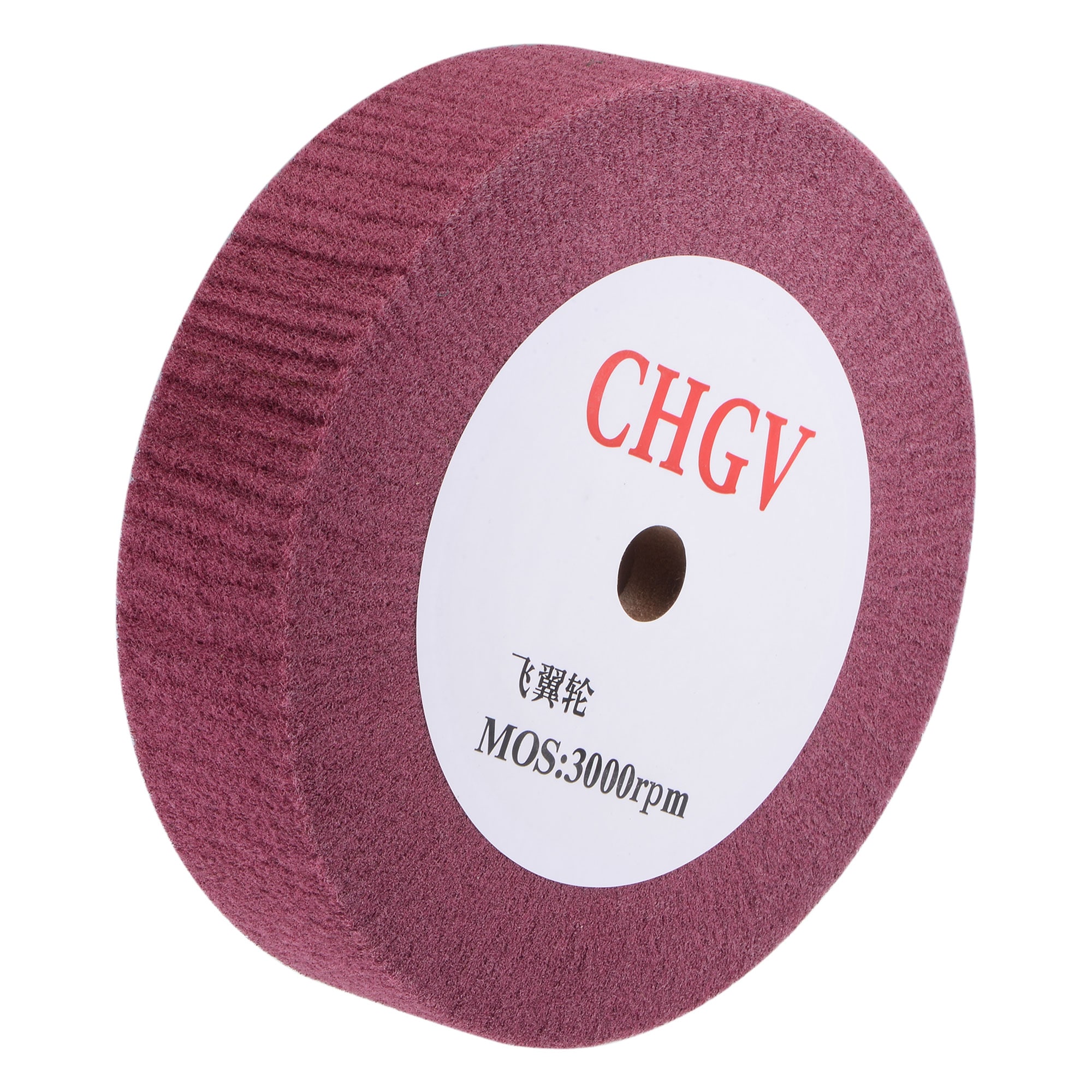 Unique Bargains 200mm x 50mm 320 Grit Non-Woven Polishing Burnishing Wheel Nylon Wire Drawing Abrasive Flap Wheel for Stainless Steel Copper Red
