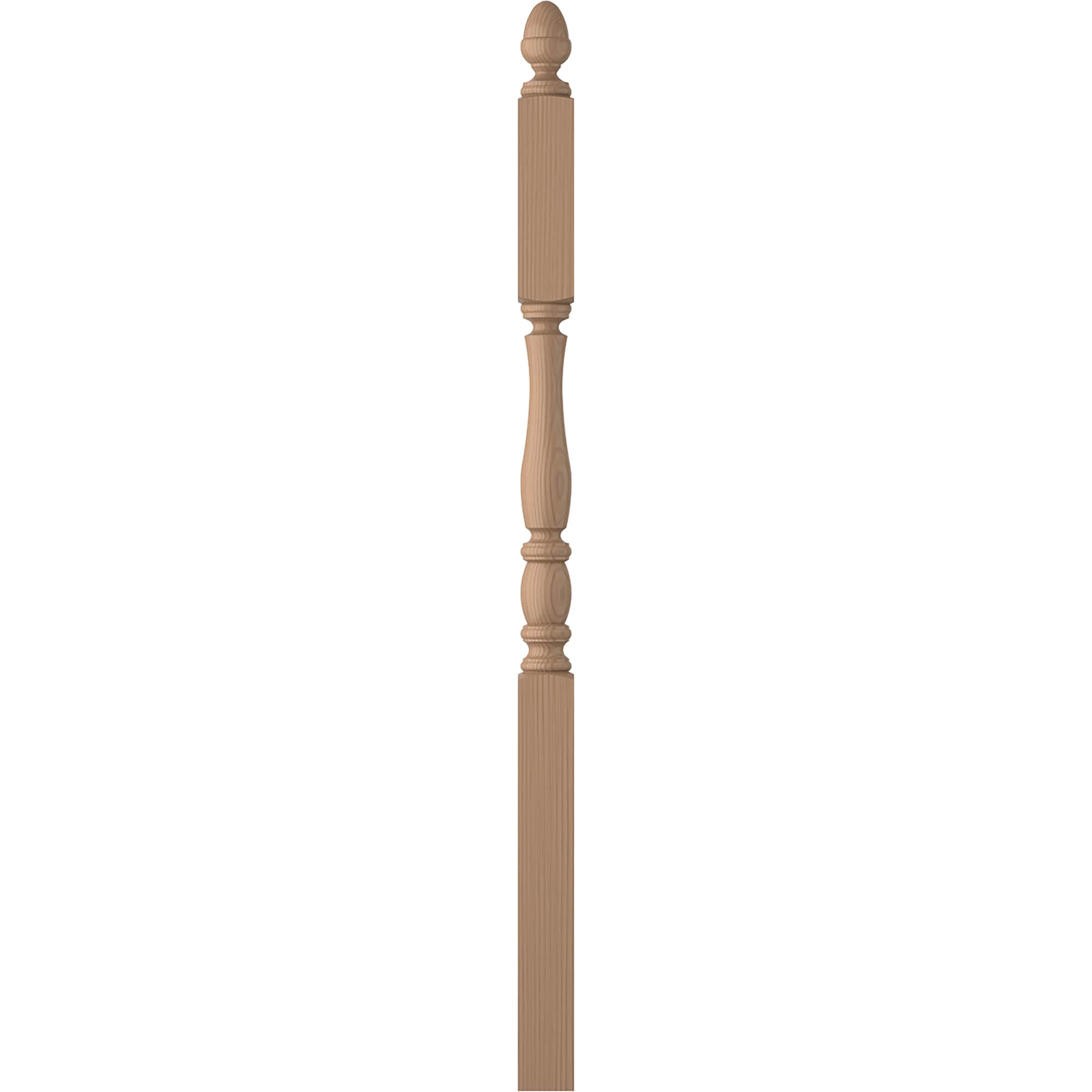L.J. Smith Stair Systems LJP-3245-P LaSalle 3-in x 57.5625-in Unfinished Poplar Balcony Stair Newel Post