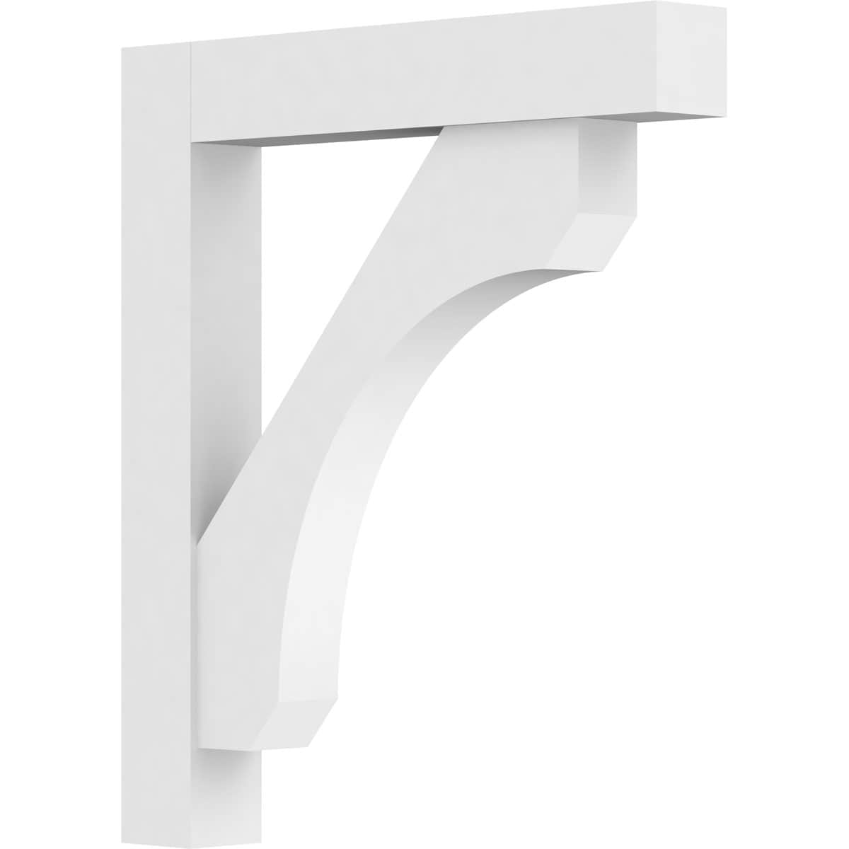 Ekena Millwork BKTP03X24X24LEC05 Standard Legacy 3-in x 24-in x 24-in White PVC Standard bracket