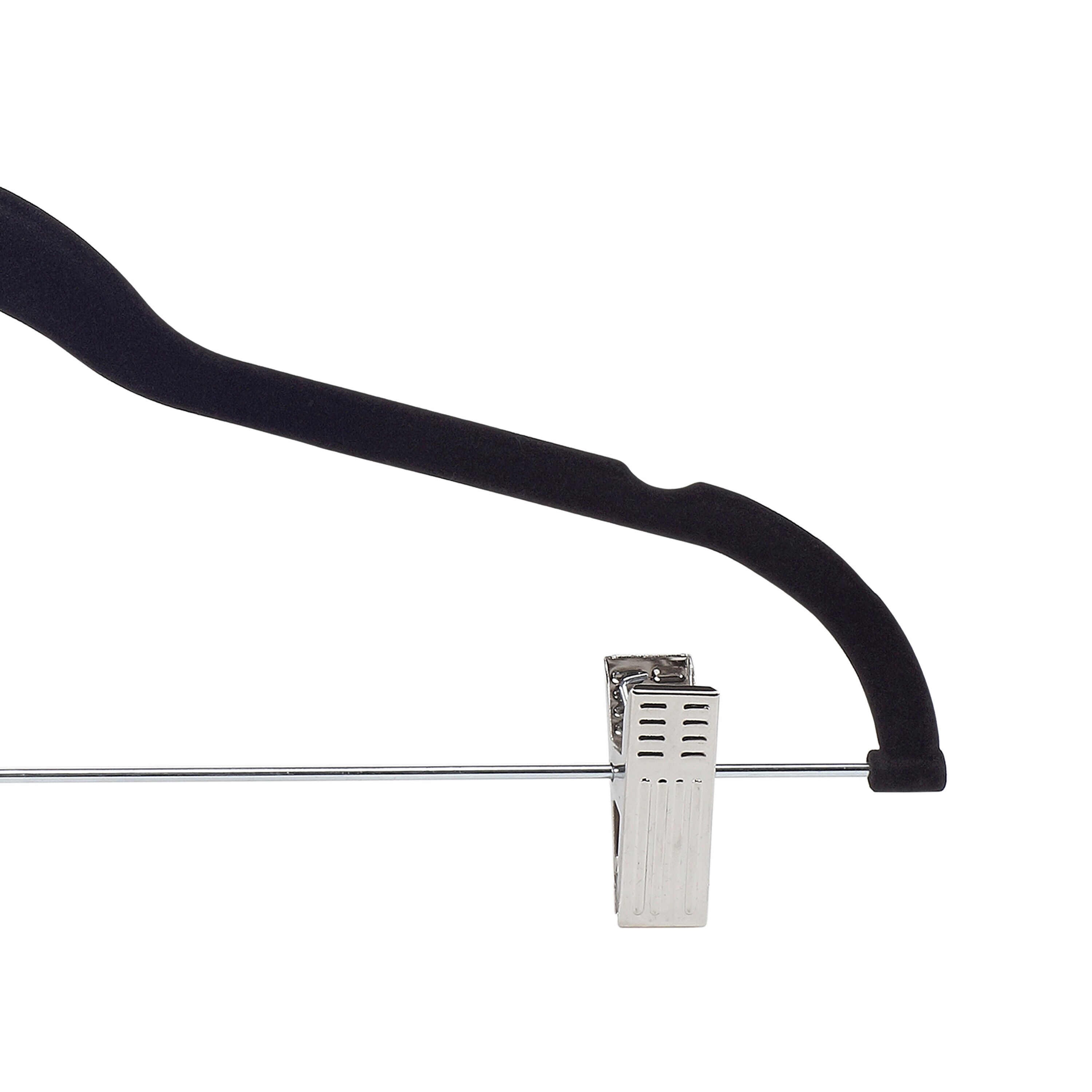 Simplify 6-Pack Plastic Non-slip Grip Clothing Hanger (Black) in the Hangers  department at