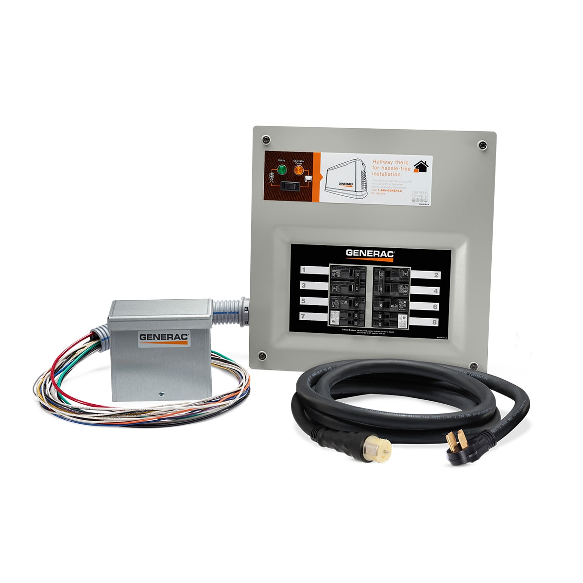 Connecticut Electric EmerGen Transfer Switch - 50 Amp, 10-Circuit, 12500  Watts, for Generator