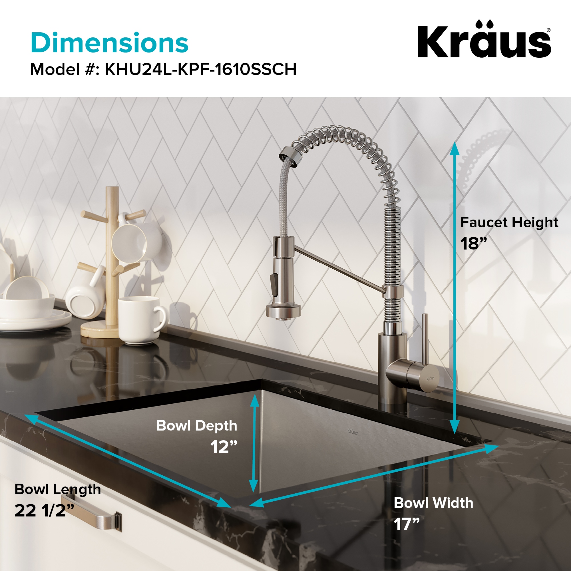 Kraus 18 5 In X 24 In 1 Basin Stainless Steel Undermount Laundry Sink   09948217 