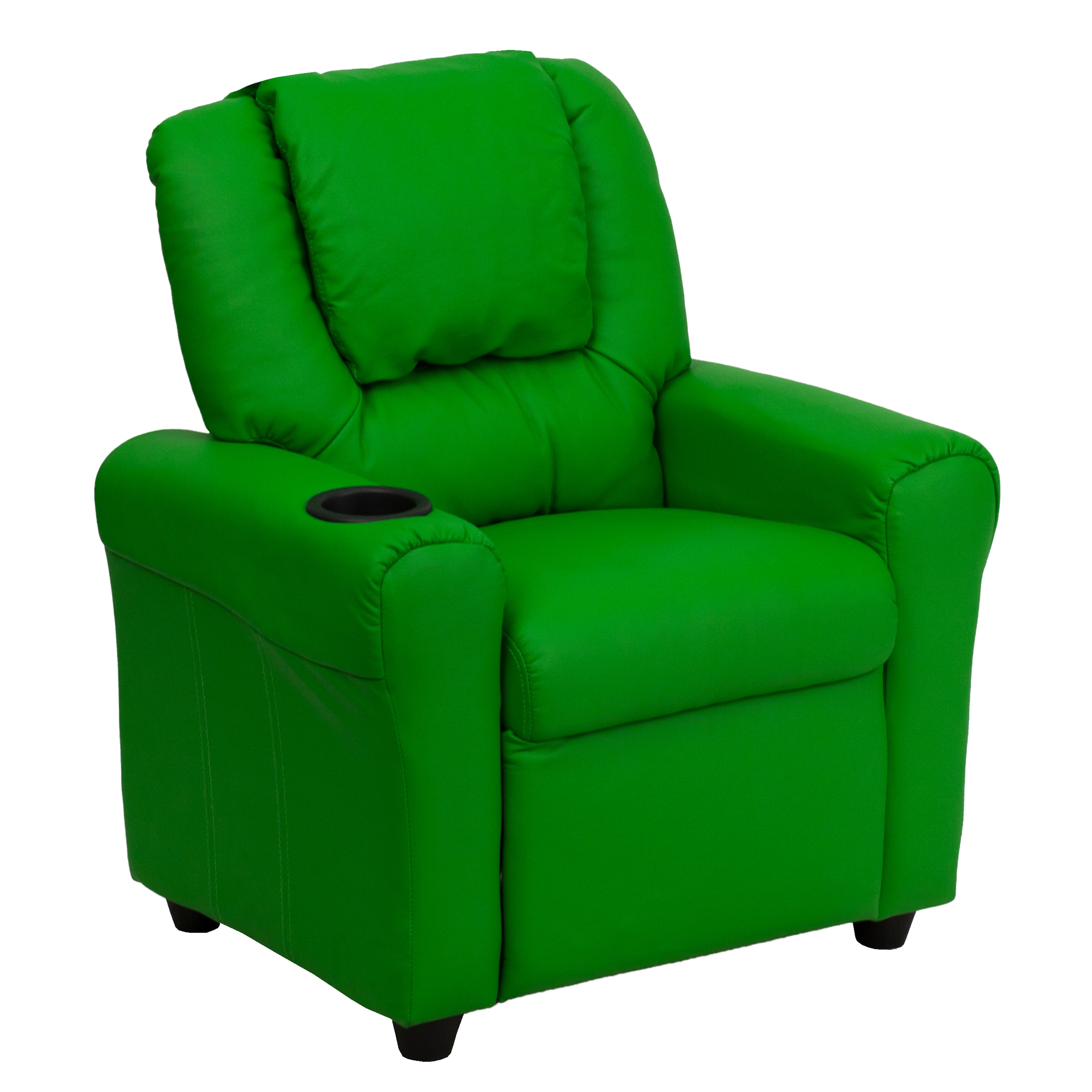 Flash Furniture 847254019125 27-in Green Vinyl Upholstered Kids Accent Chair