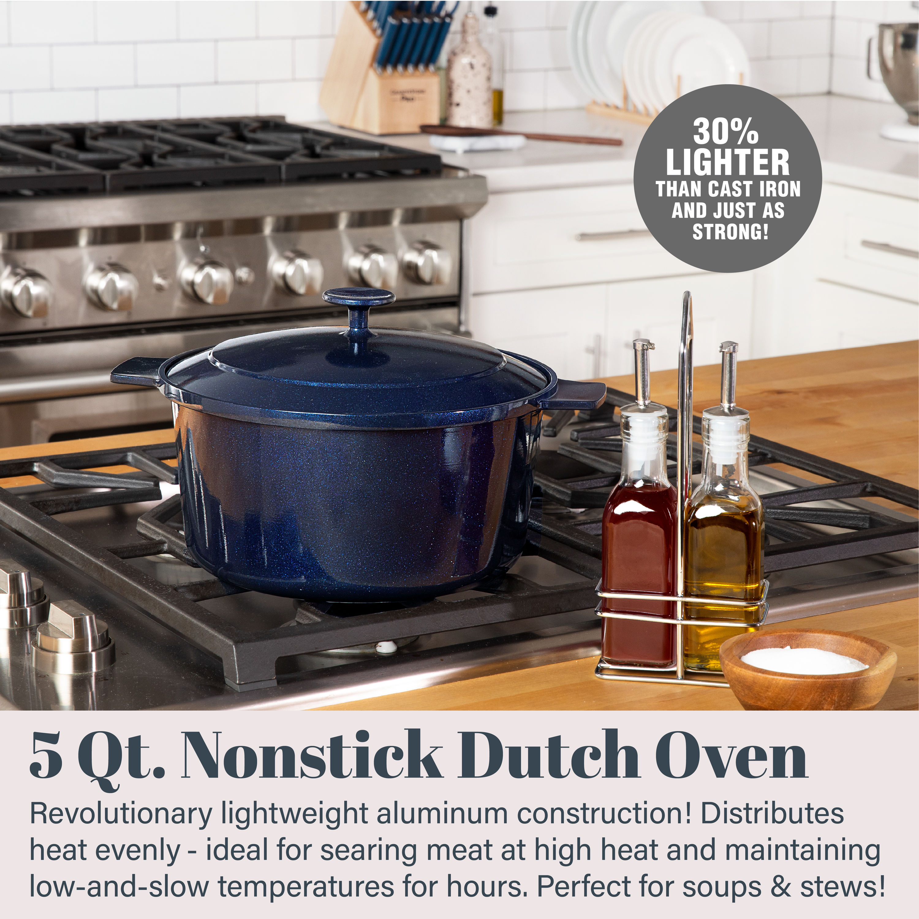 Granite Stone Diamond™ Blue Non-Stick Dutch Oven, 5 qt - Pick 'n Save