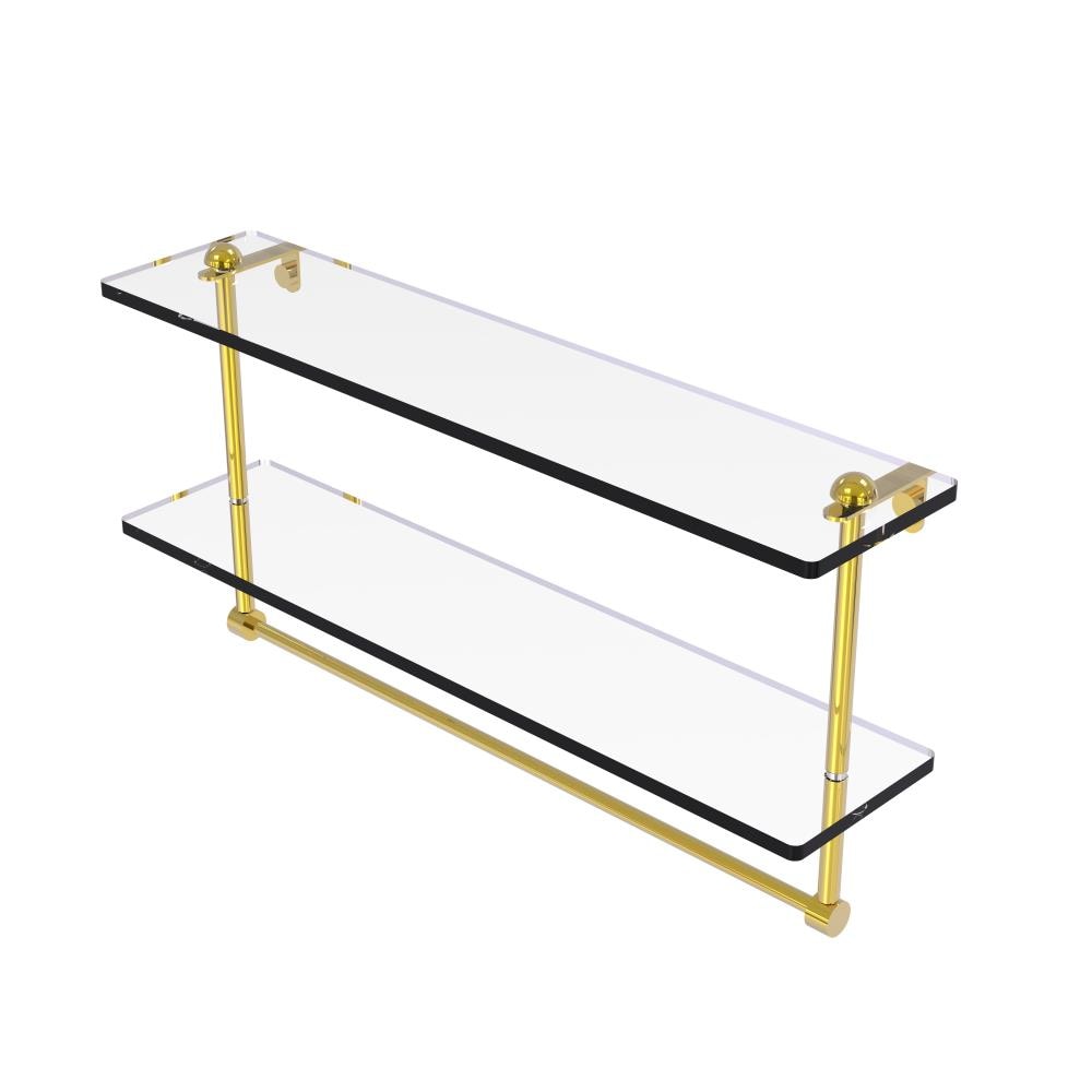 Allied Brass RC-2/22TB-PB Polished Brass 2 -Tier Wall mount Bathroom Shelf ( 22-in x 12-in x 5-in )