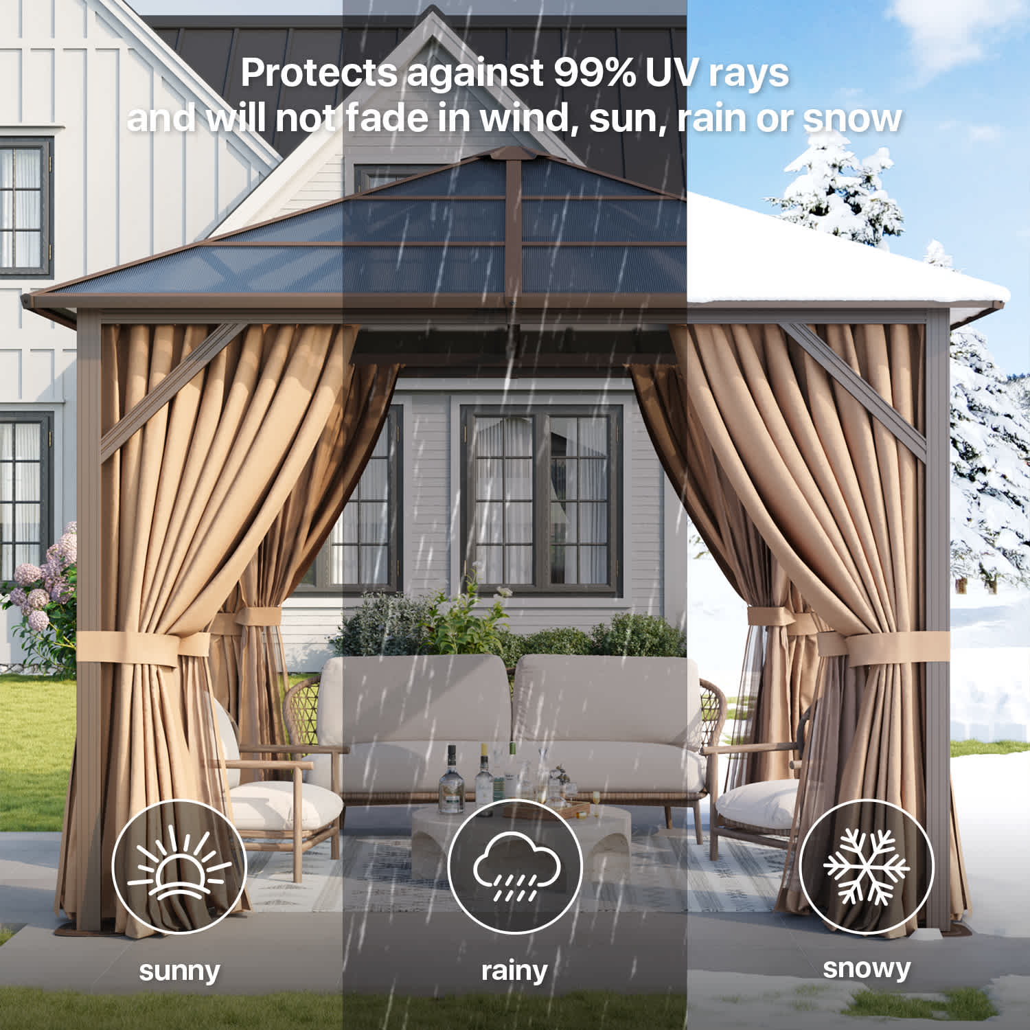 Sunmthink GB-054-10B40 Wood-Resin-Gazebos - View #2