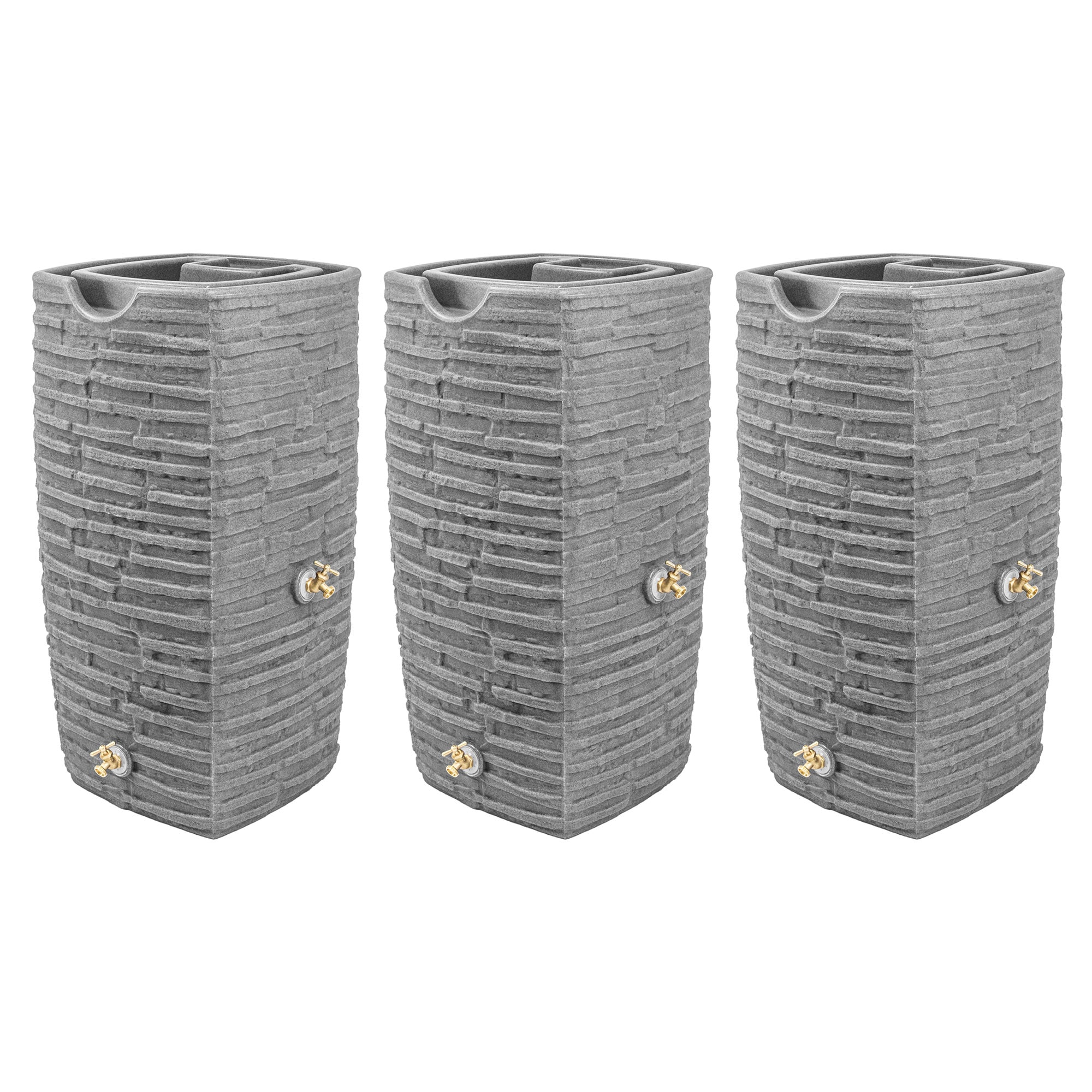 Good Ideas 393834 50-Gallon Gray Plastic Rain Barrel Spigot