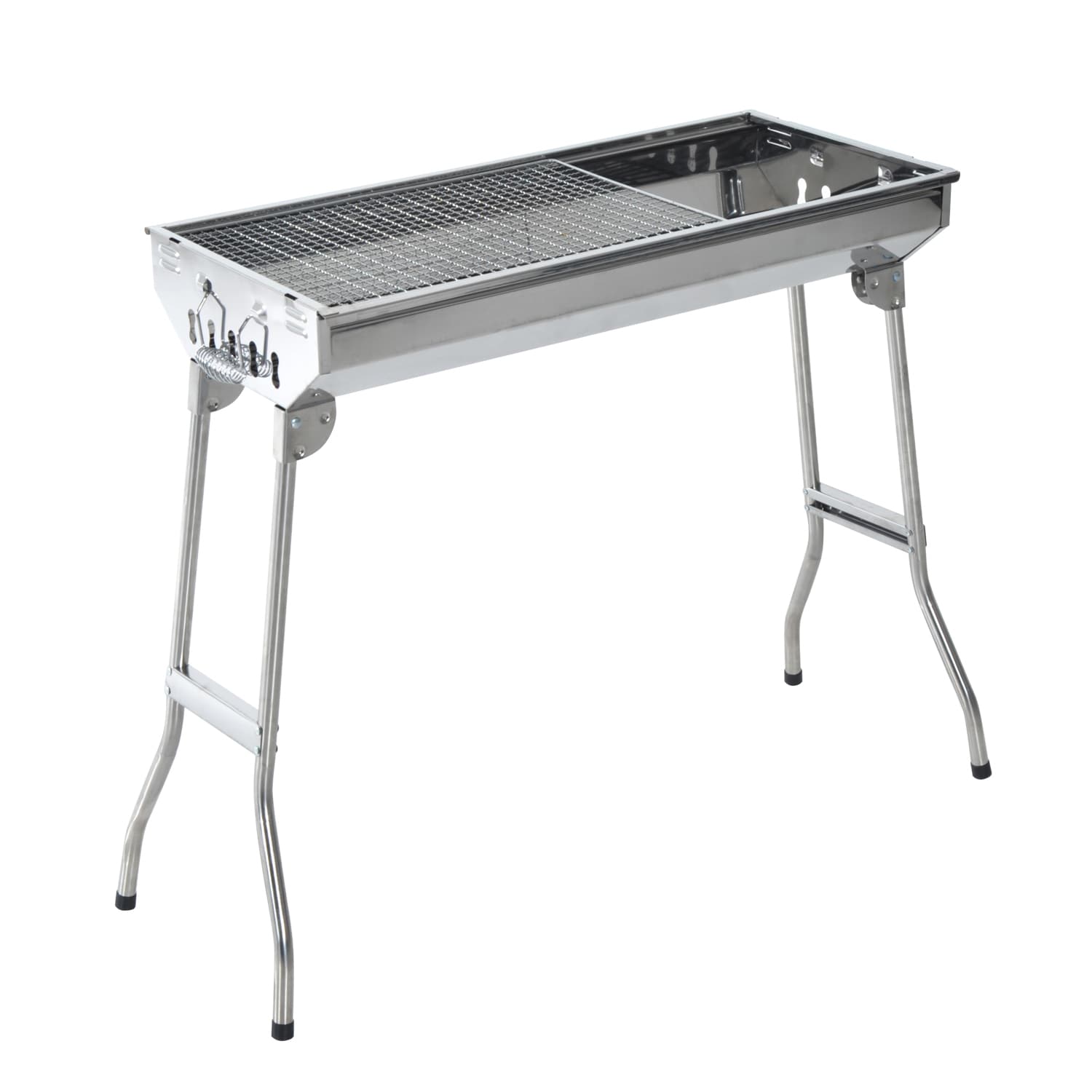 Burch Barrel Flat Packer Outdoor BBQ Charcoal Grill and Wood  Firepit, Our Foldable, Portable and Compact Grill is Made from Stainless  Steel