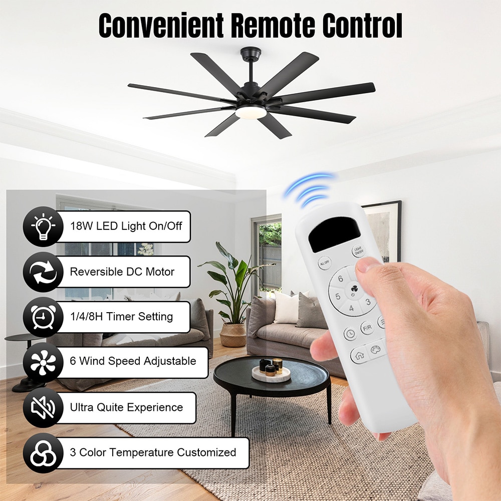Sofucor LW-52K138-BK-BK Ceiling-Fans - View #8