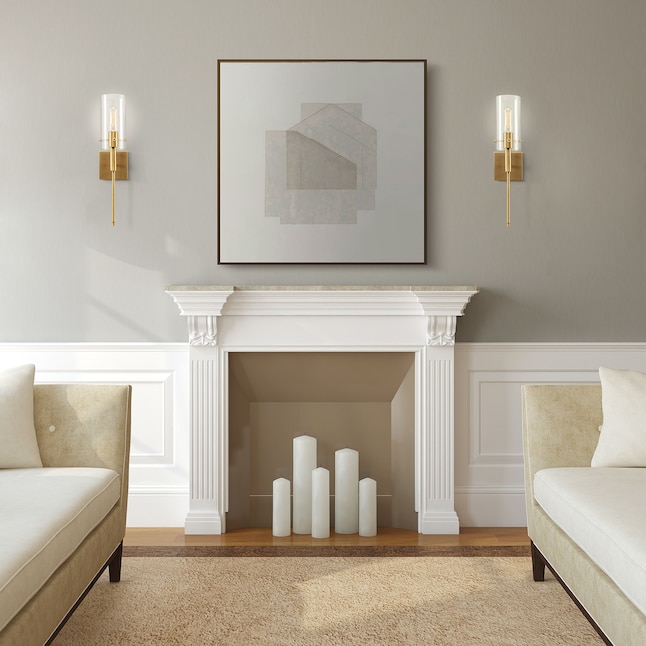 KAWOTI Sylind 4.75-in W 1-Light Gold Wall Sconce in the Wall Sconces ...