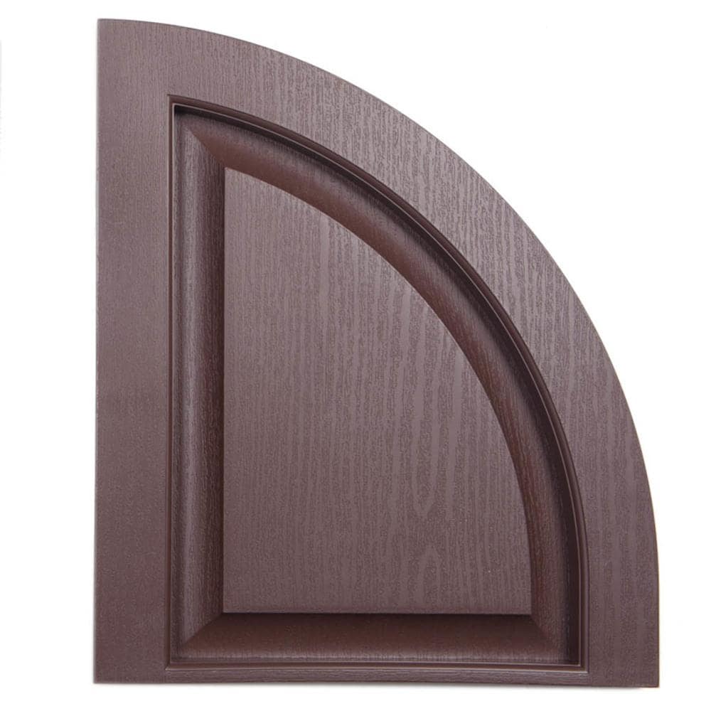 Alpha ACCRPQTRRNDBR 14.5-in W x 17-in H Brown Raised Panel Exterior Shutters (2-Pack)