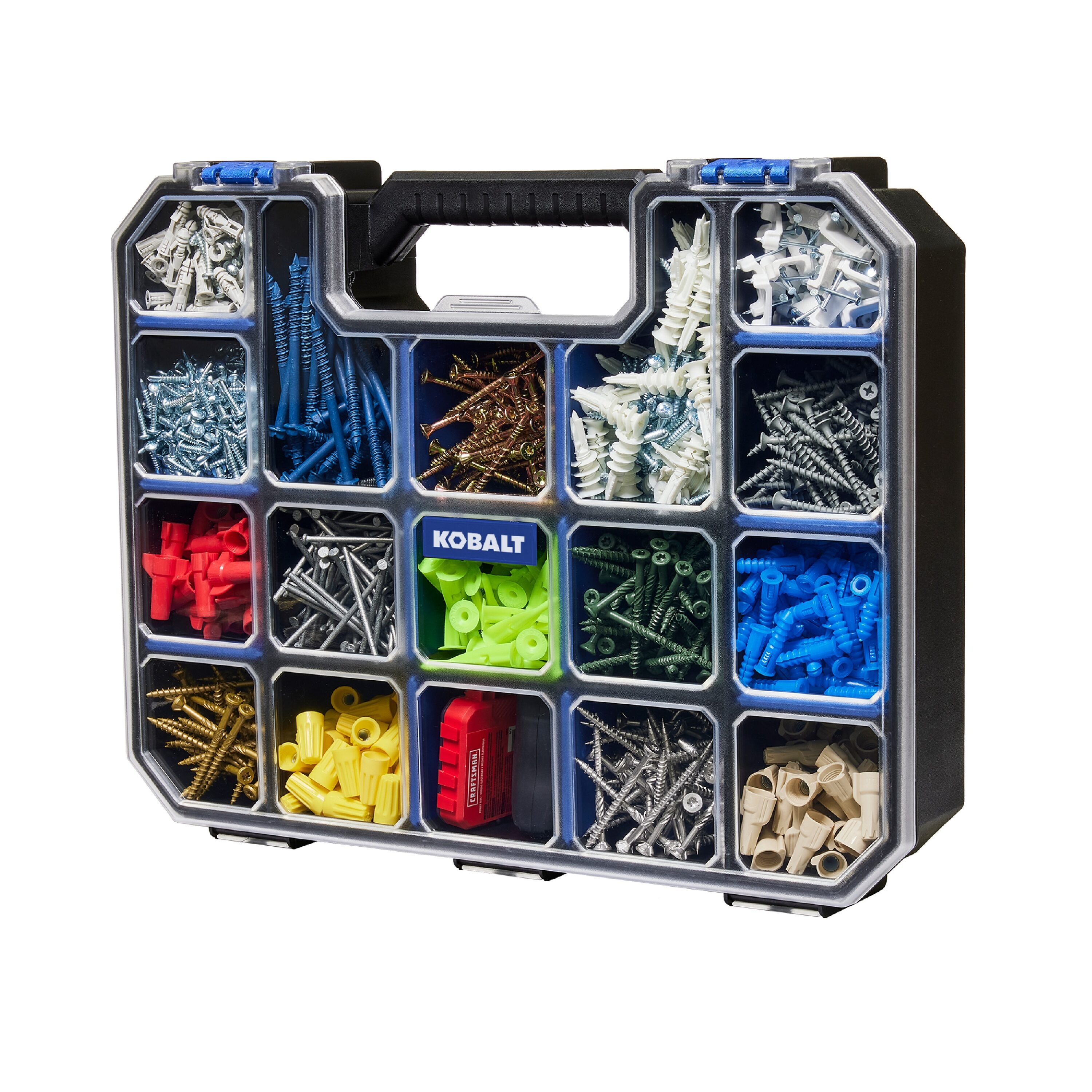49-COMPARTMENT HARDWARE SMALL PARTS ORGANIZER 4 Containers w/ Removable  Trays