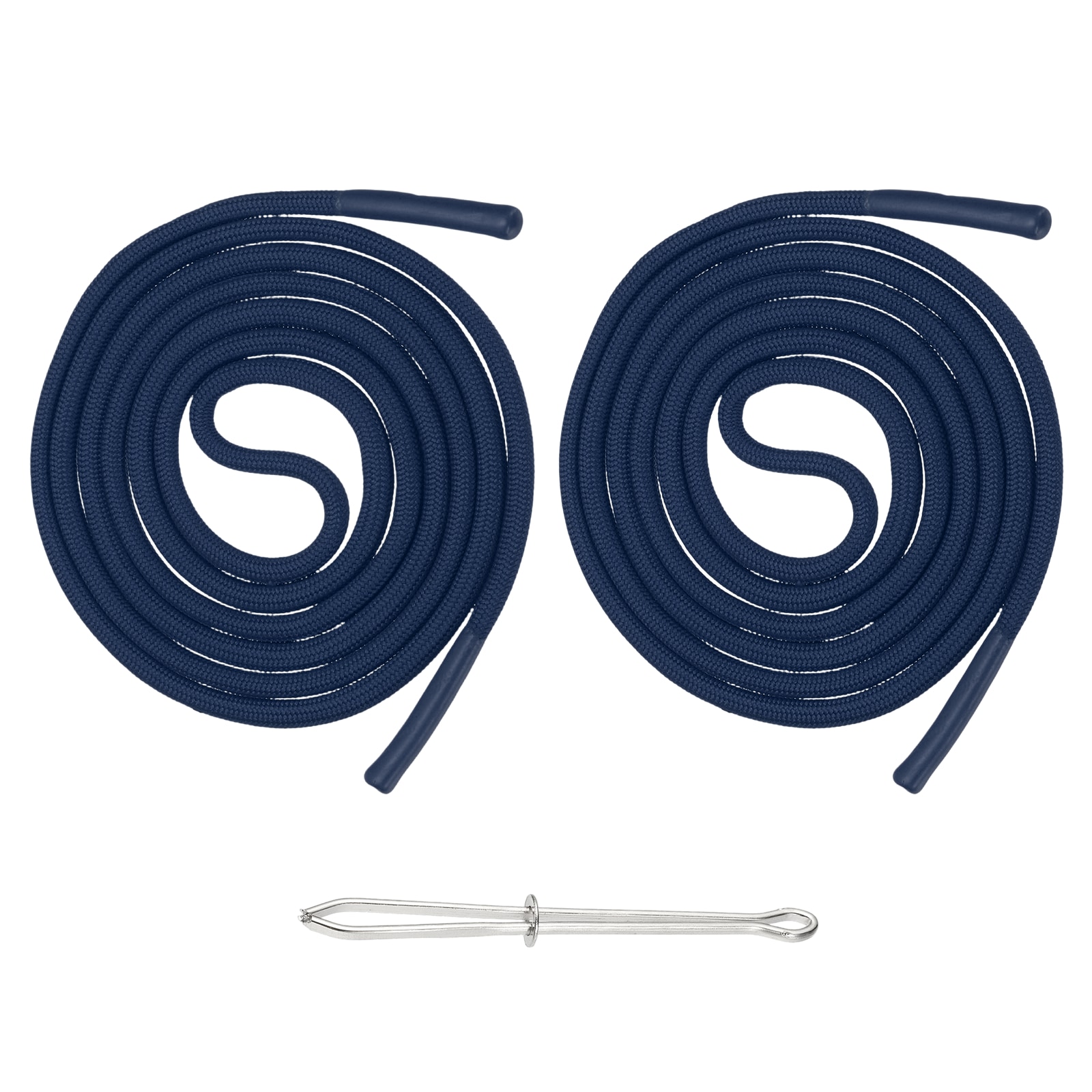 Unique Bargains 2pcs 53Inch Drawstring Cords Replacement Drawstring Hoodie String Sewing Tool with Easy Threader for Hoodie Sweatpants Jackets Pants Hats Coats Bags Navy Blue #S26042400UX3501