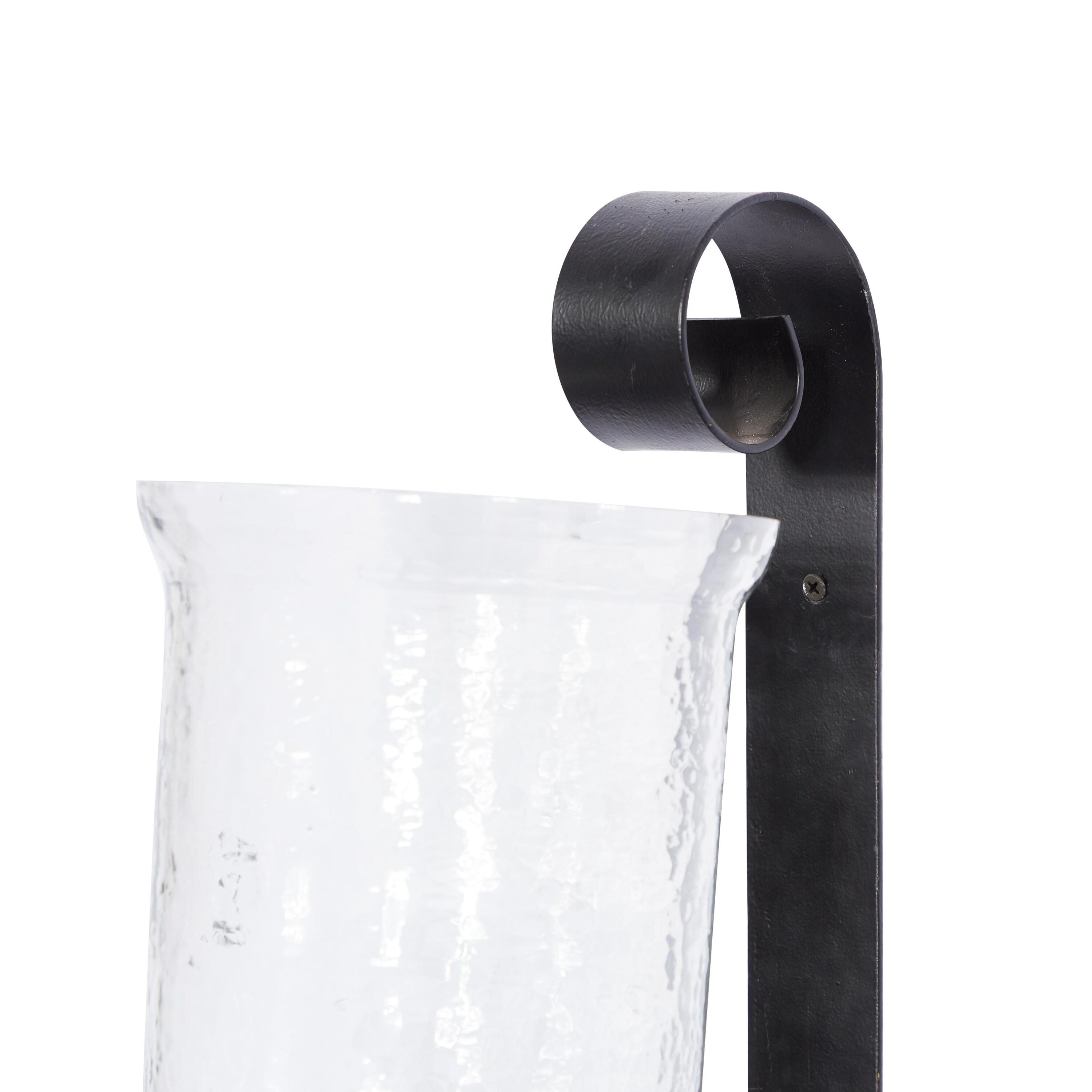 Elegant Traditional Black Iron Wall Sconce, 21" Height