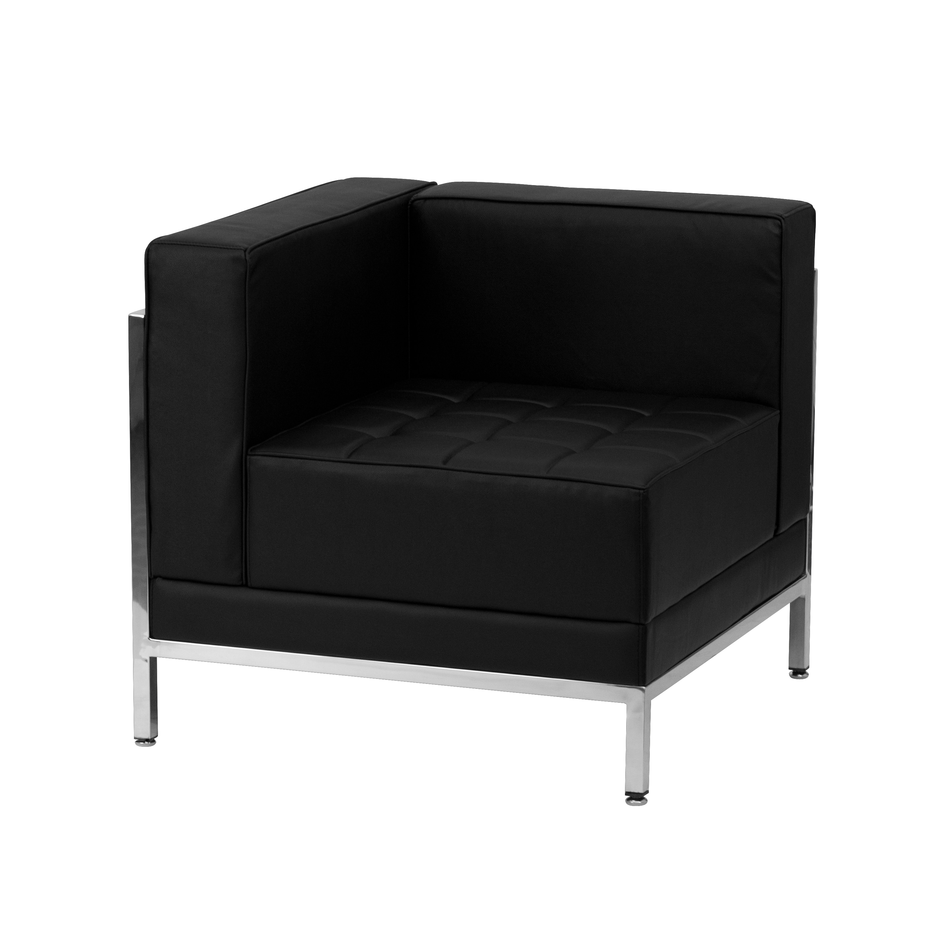 Flash Furniture 847254017572 HERCULES Imagination Series Modern Black Faux leather Accent Chair