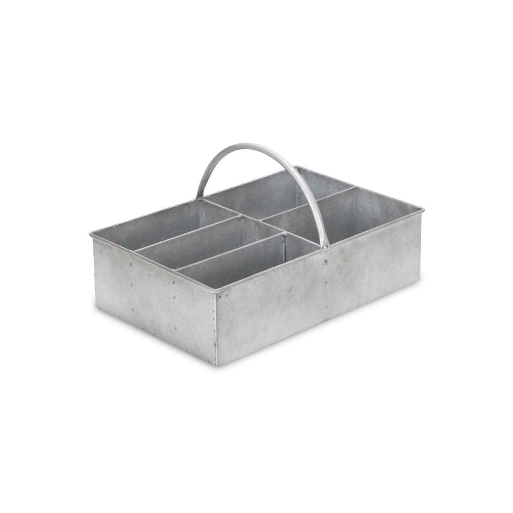 Cheung's FP-4013L Trays and Caddies 9.75-in x 15-in Silver 5 Divided Rectangle Serving Caddy