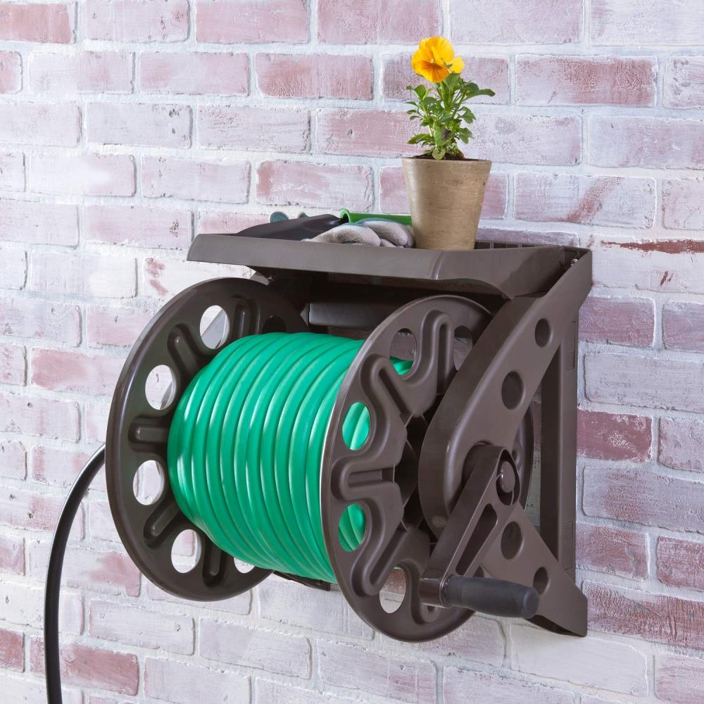 Liberty Garden Poly Combo 225-ft Wall-mount Hose Reel at