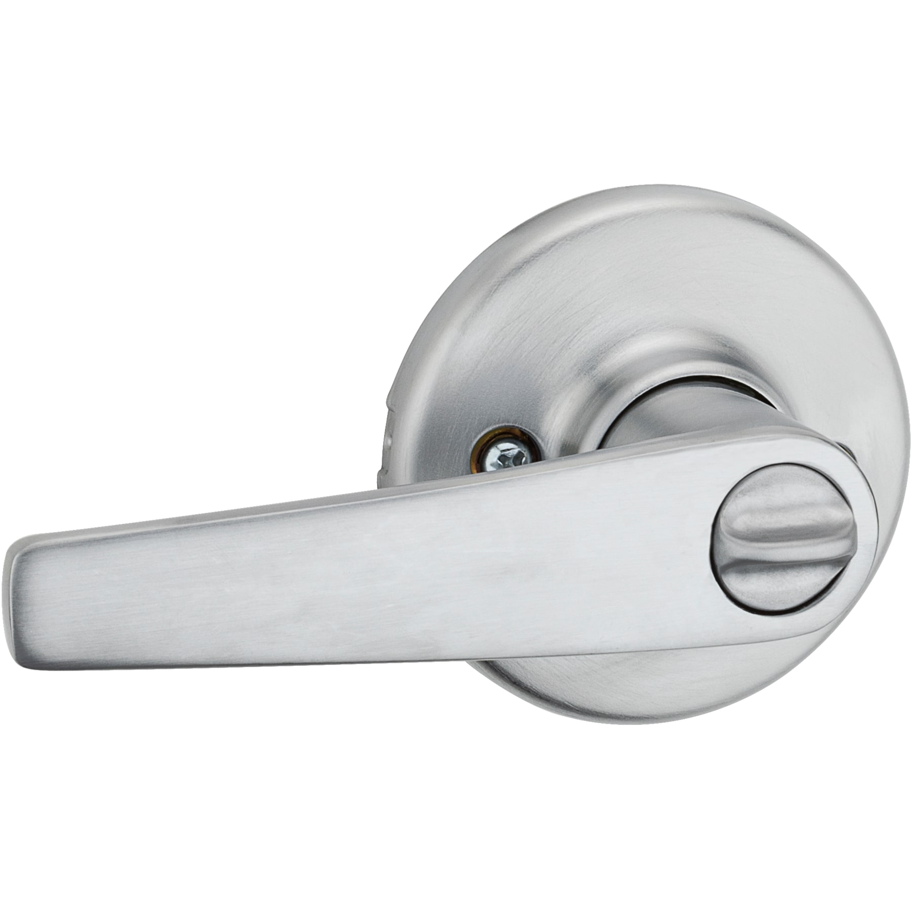 Kwikset Series Delta Satin Chrome Universal Interior Bed/Bath Privacy Door  Handle