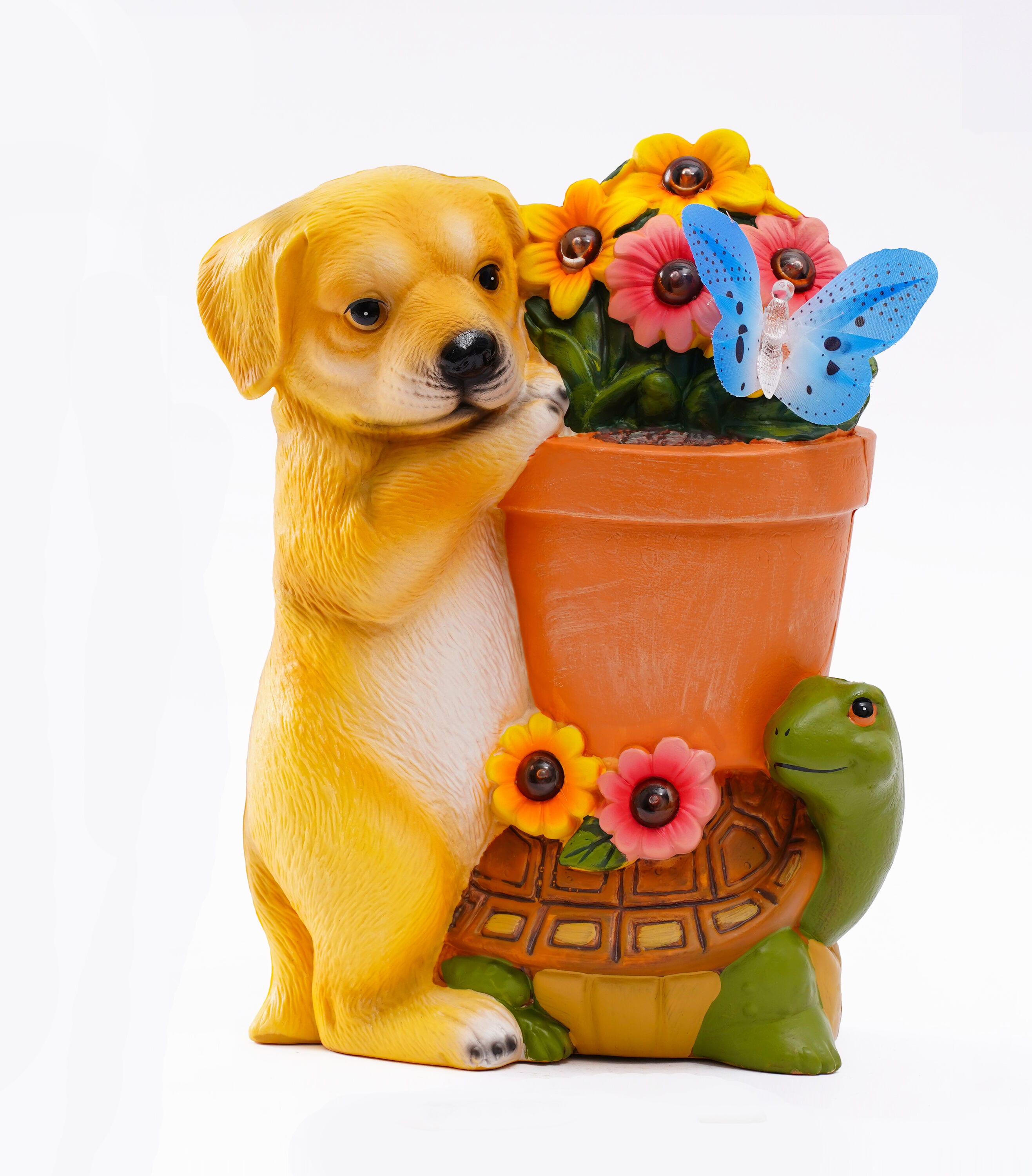 Style Selections T690453 11.8-in H x 9.5-in W Yellow Dog