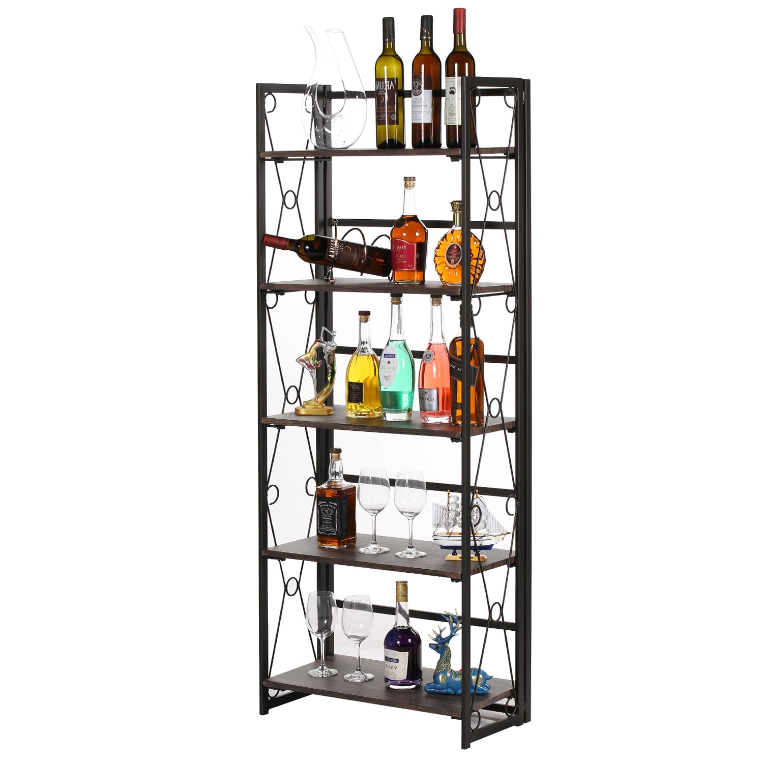 Vecelo LOE-XJM-B01-BRN bookcases - View #8