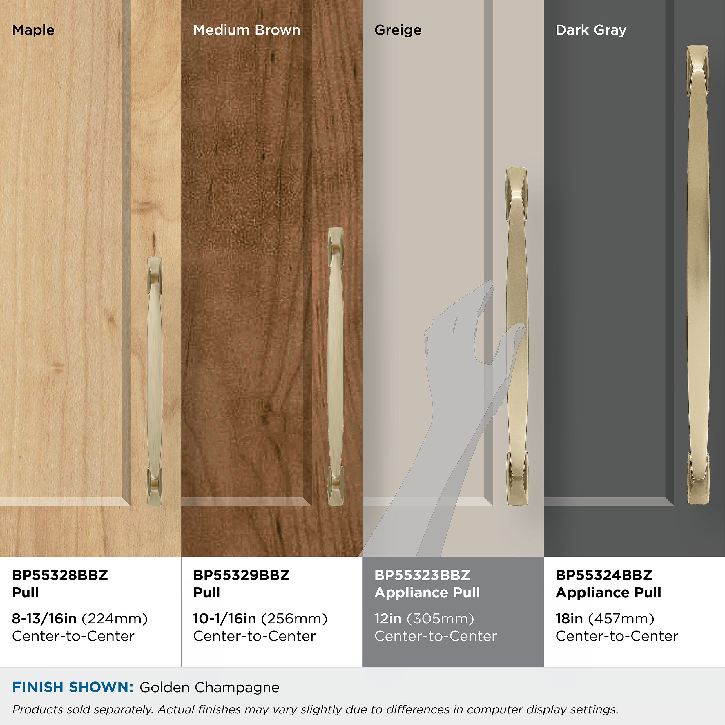 Amerock BP55323BBZ Cabinet-Pulls - View #7