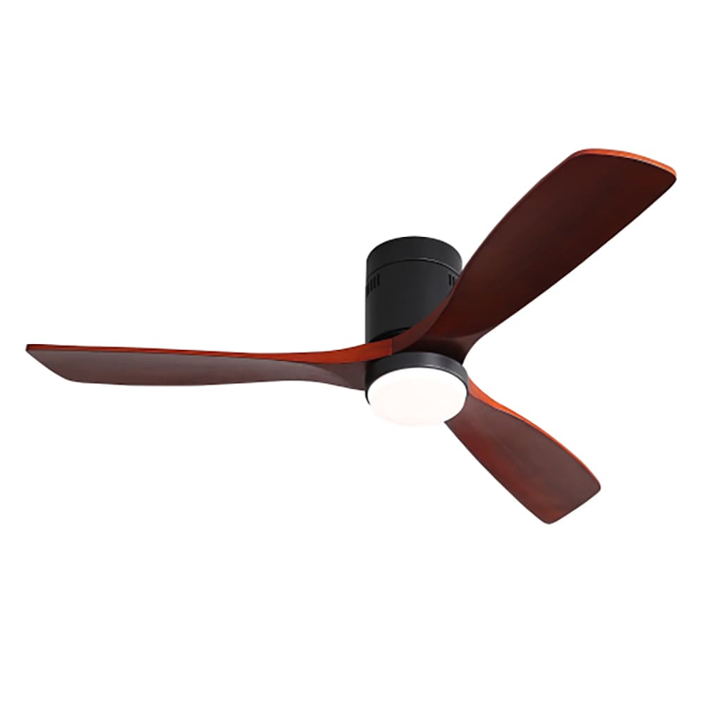 Sunrinx MG40-31-FL 52-Inches Black with transparent Blades Color-Changing Indoor/Outdoor Downrod mount Standard Ceiling Fan With Light and Remote ( 3 -Blade)