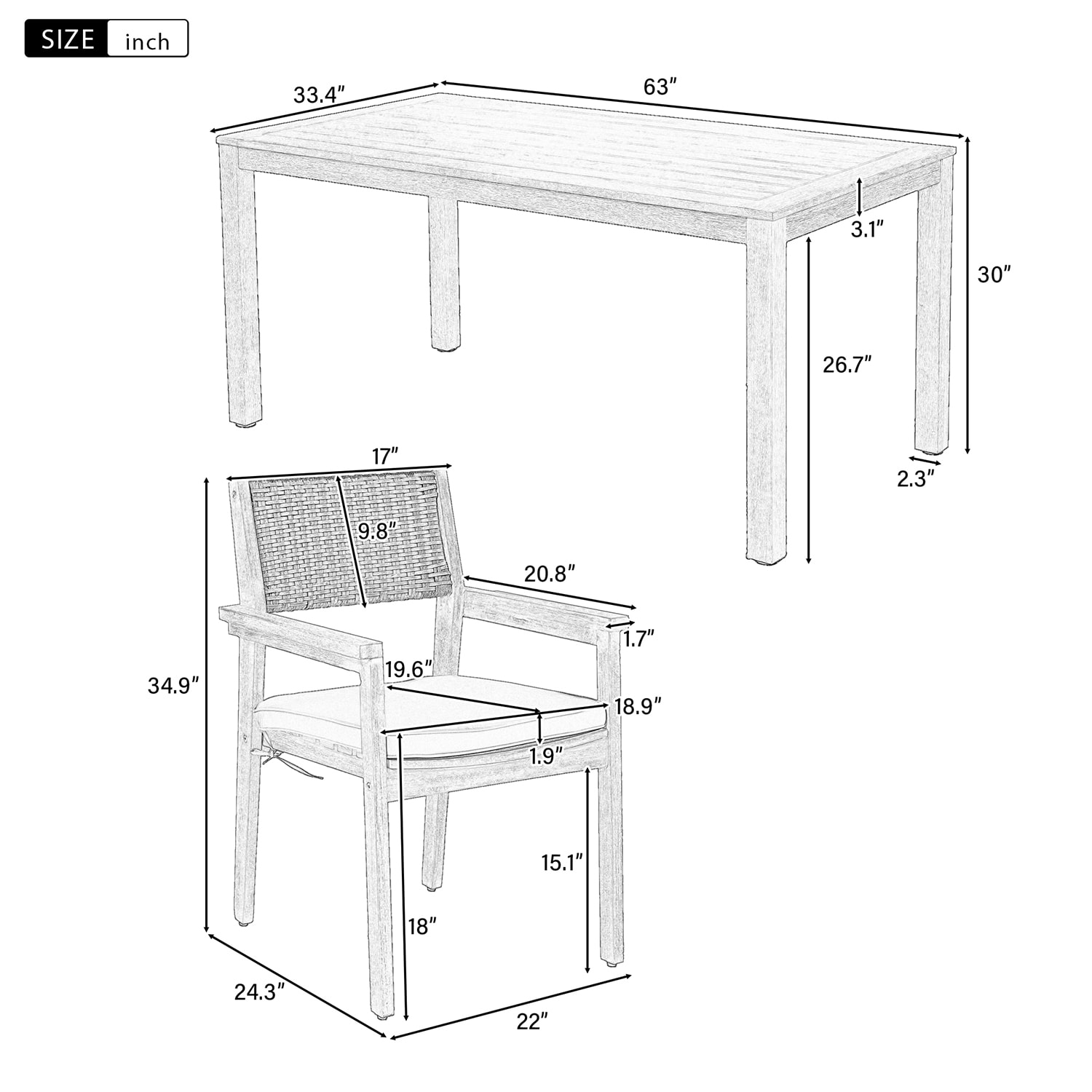 Bybafun YA3700464 Patio-Dining-Sets - View #14