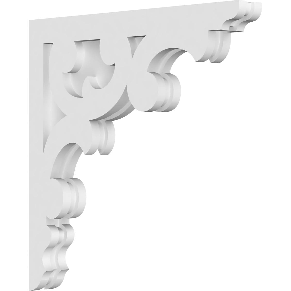 Ekena Millwork CORP01X16X16VI 1.875-in x 16-in x 16-in Vienna Unfinished White PVC Paintable Corbel