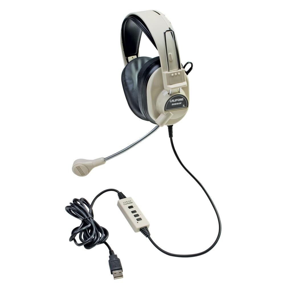 Califone CAF3066USB On The Ear Wired Headphones