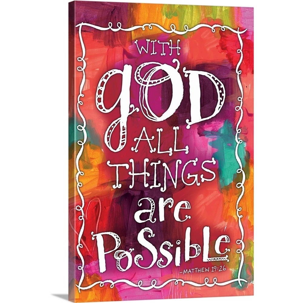 GreatBigCanvas 2541493-24-20X30 All Things Are Possible Courtney Davis 30-in H x 20-in W Abstract Print on Canvas