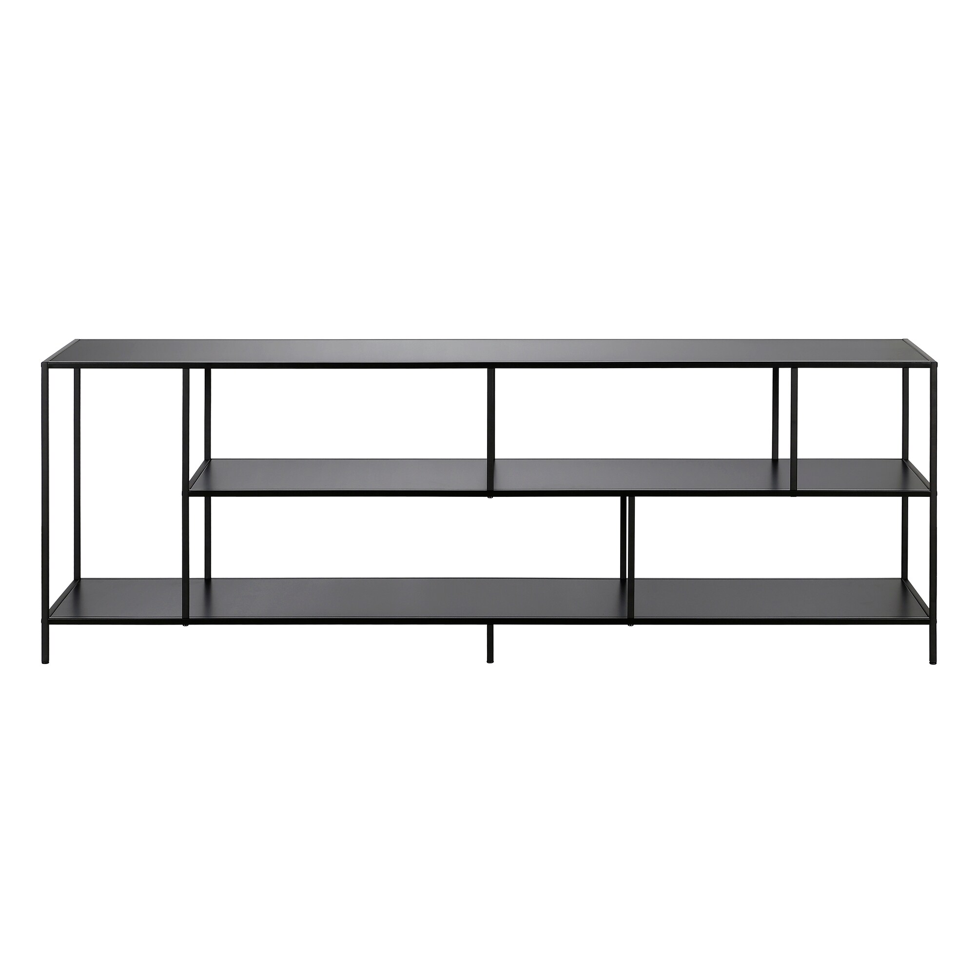 Winthrop 70" Blackened Bronze TV Stand with Metal Shelves