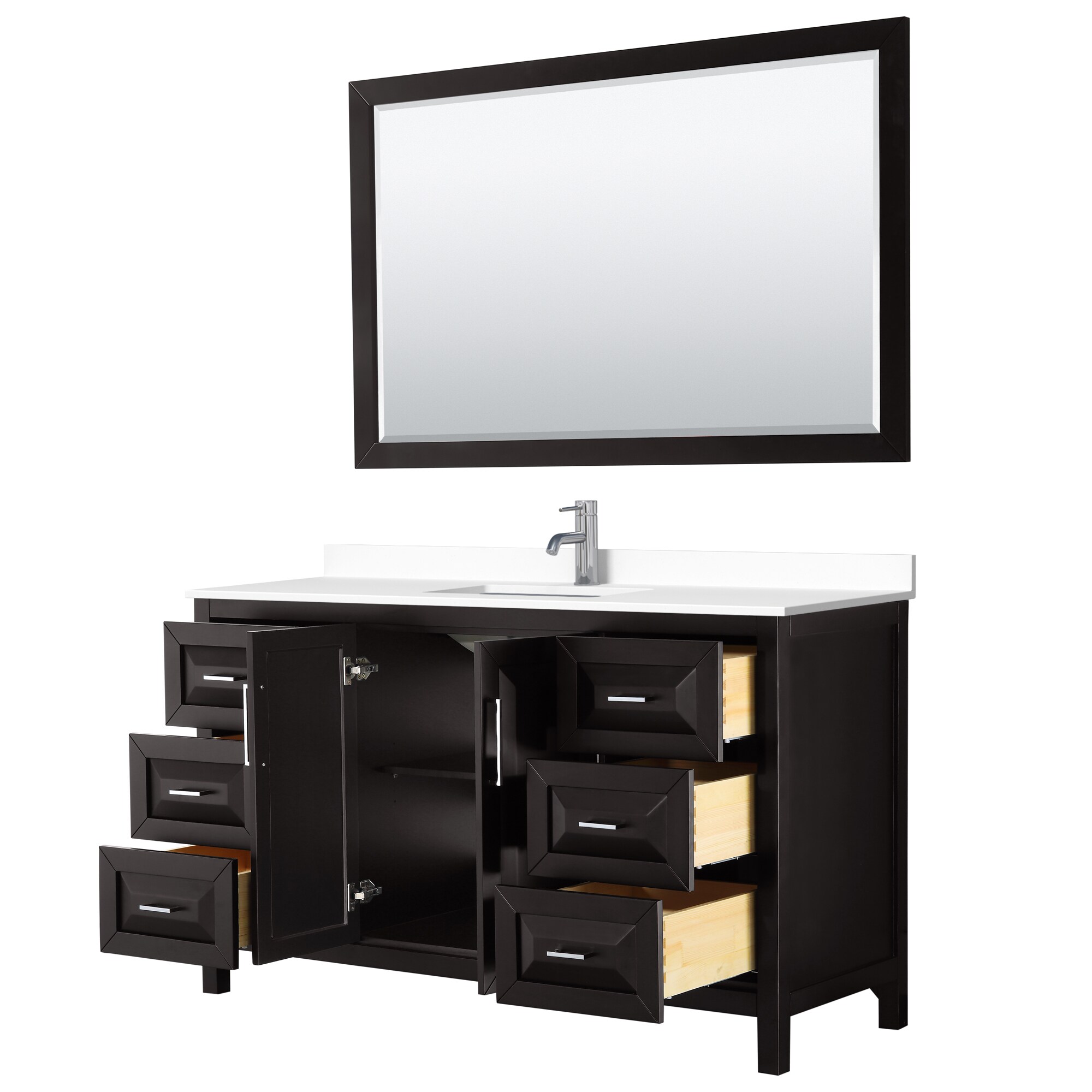 Wyndham Collection WCV252560SDEWCUNSM58 Bath-Vanity-Combo - View #2